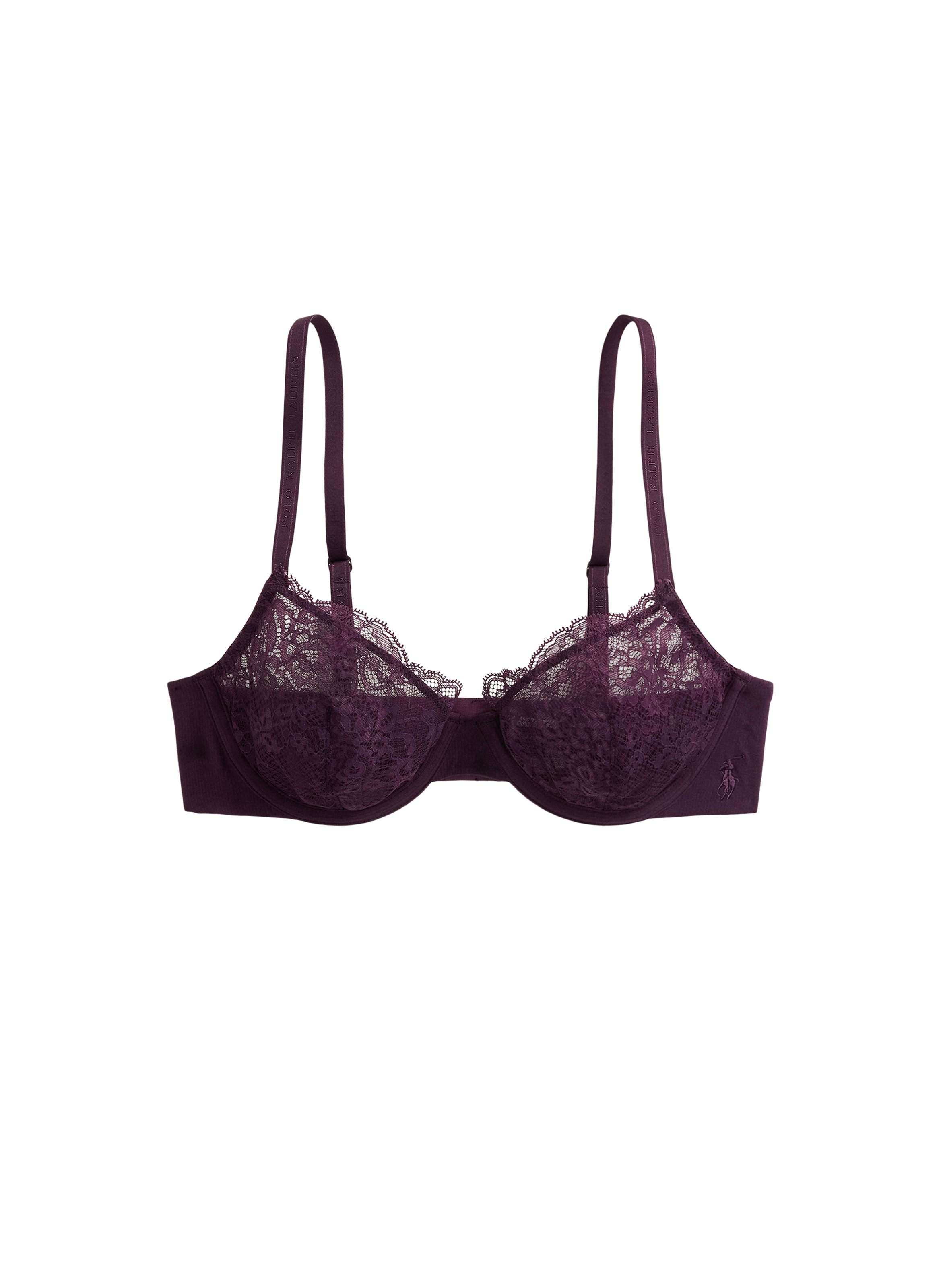 Soutien-gorge corbeille dentelle en coton mélangé POLO RALPH LAUREN Violet