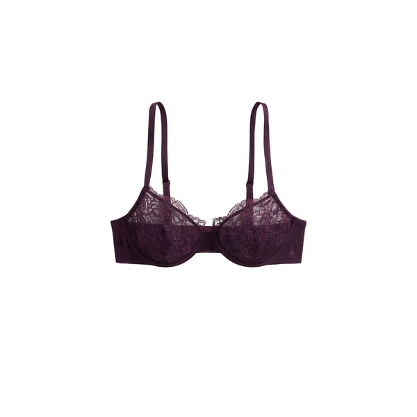 Polo Soutien-gorge corbeille dentelle en coton mélangé