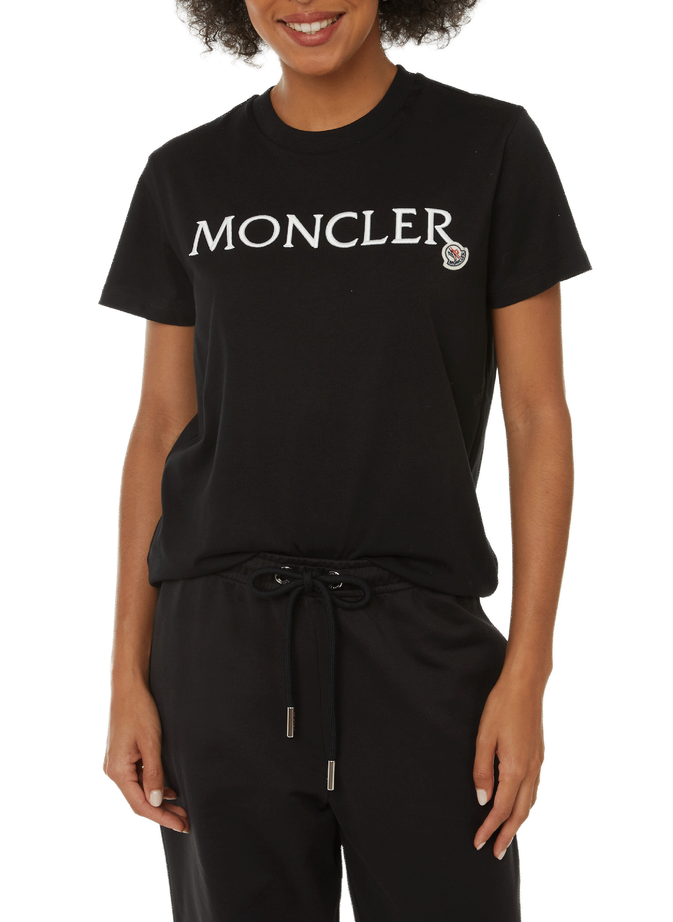 Cotton logo T-shirt MONCLER Black