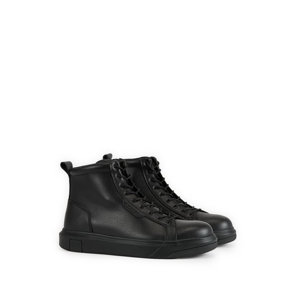 Boots à lacets en cuir