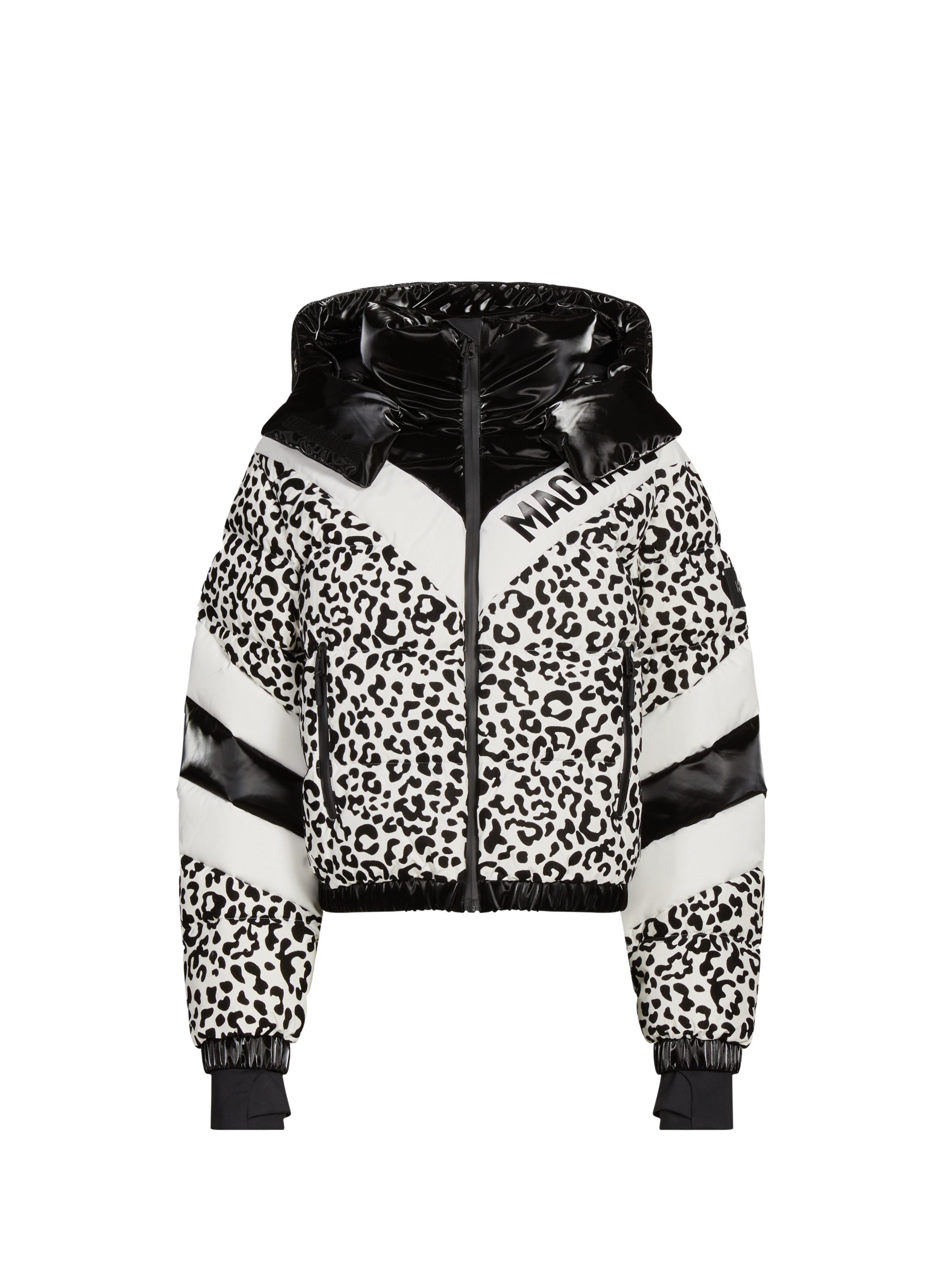 MACKAGE Ski down jacket in down and flocked fabric with chevron pattern Multicolour