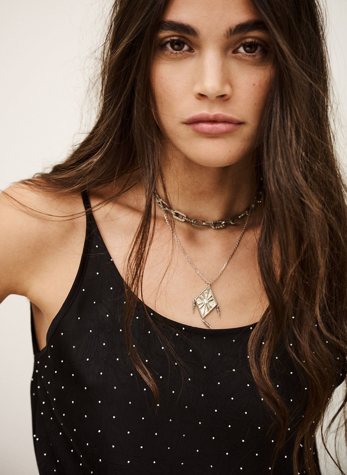 Top droit à studs digue BA&SH Noir