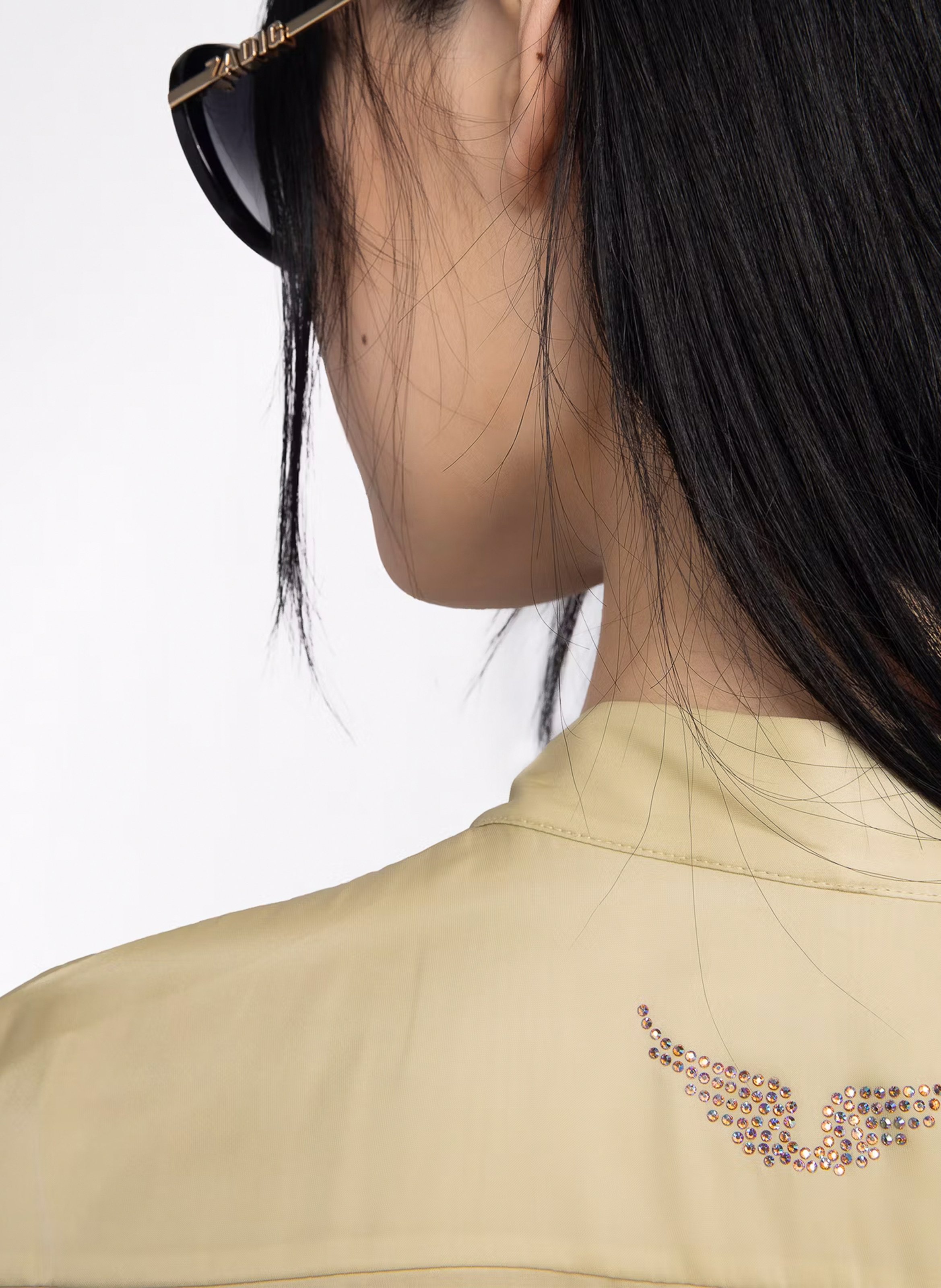 Chemise droite en satin tulba ZADIG&VOLTAIRE Jaune