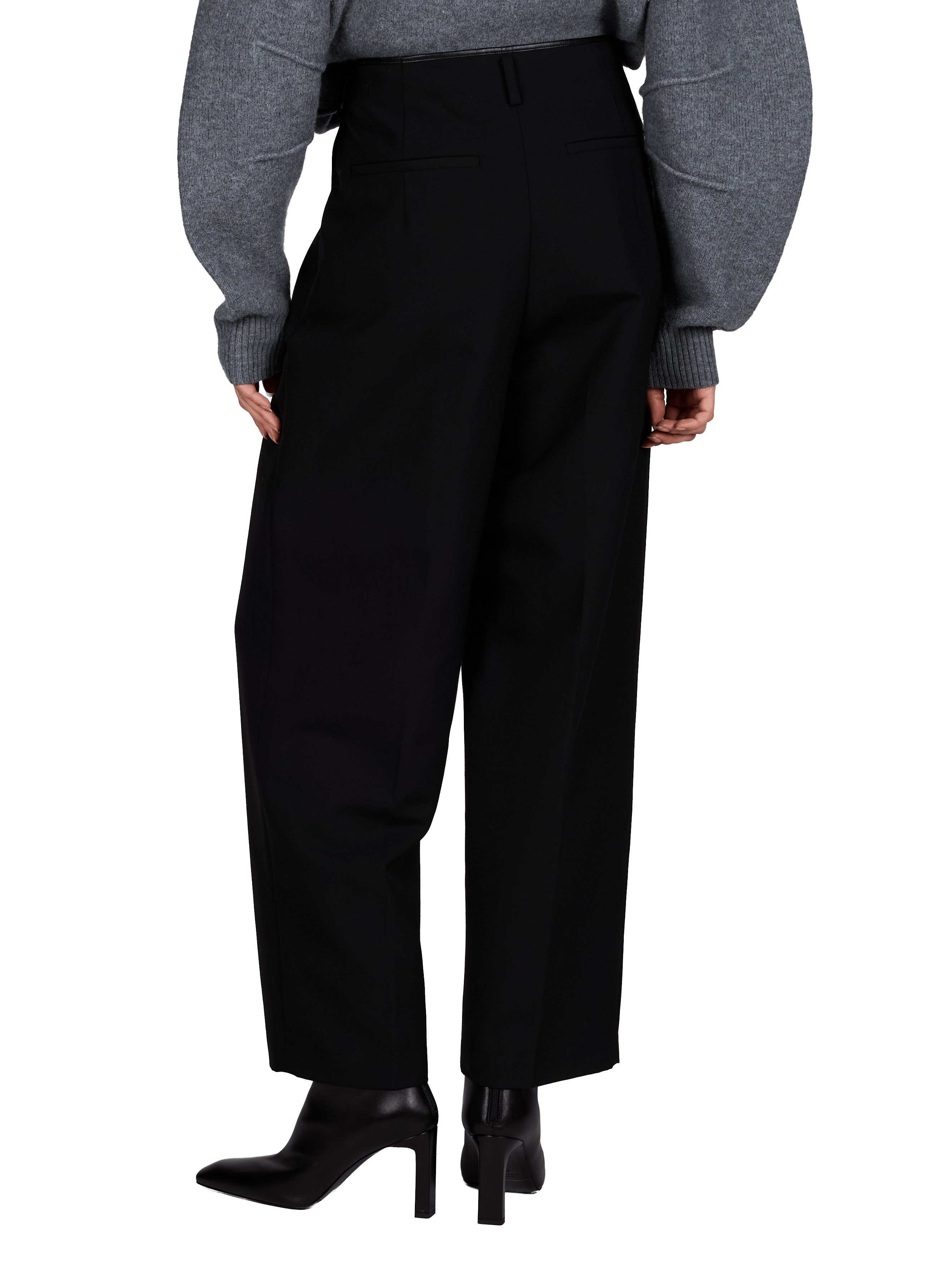 Mixed wool carrot pants HELMUT LANG Black