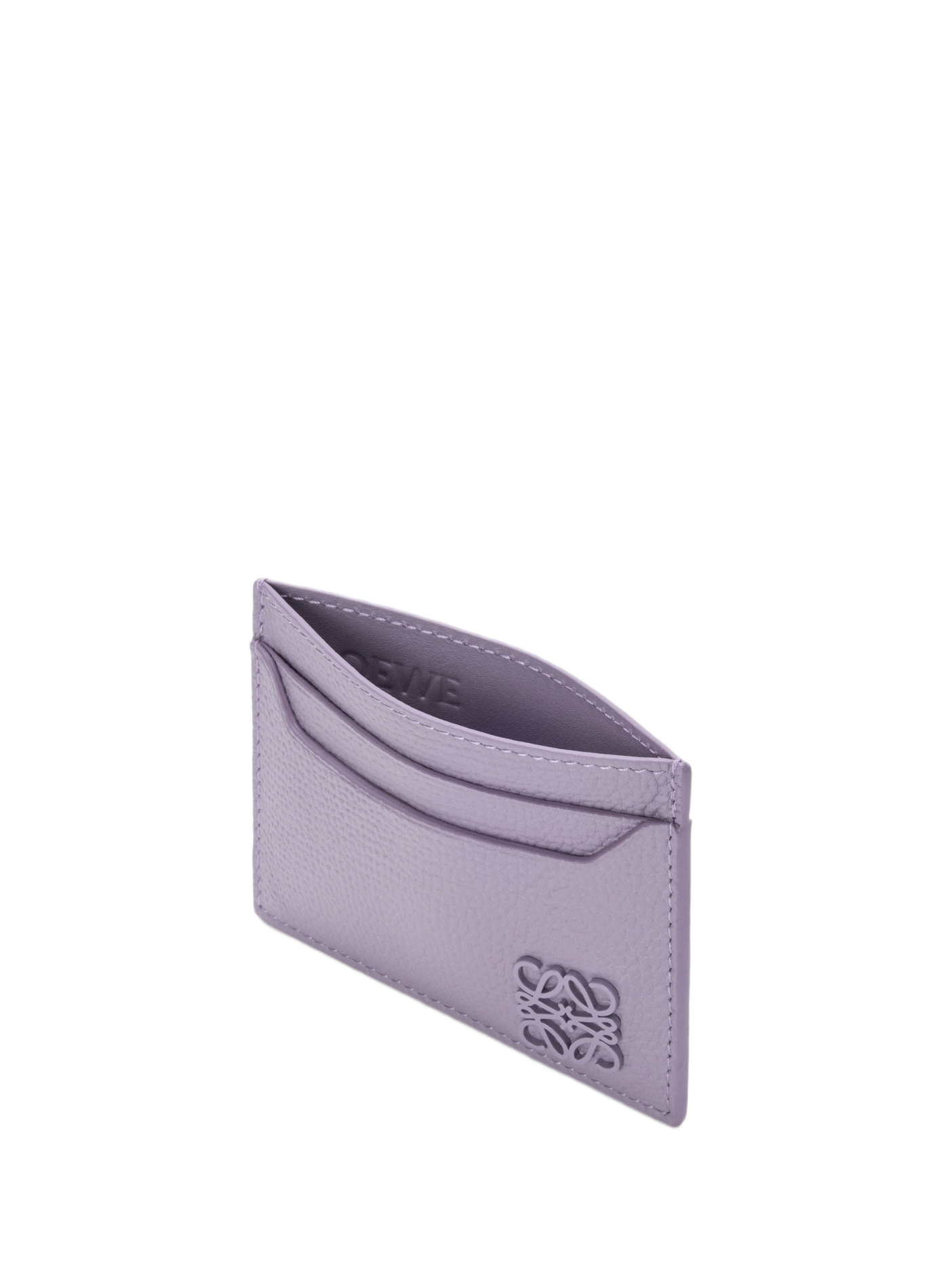 Porte-cartes simple Anagram en cuir de veau grainé LOEWE Violet