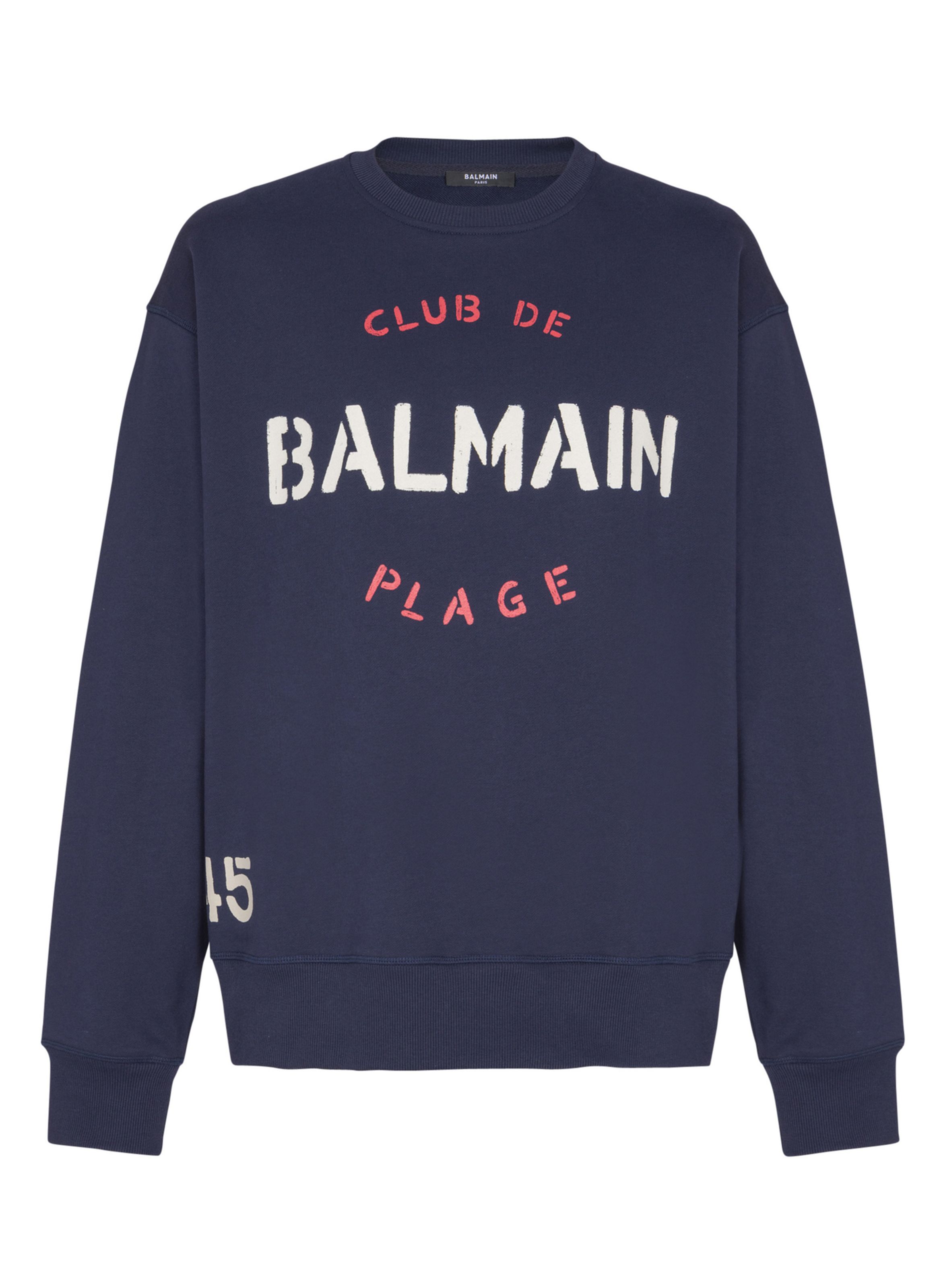 Sweat-shirt imprimé balmain club BALMAIN Bleu
