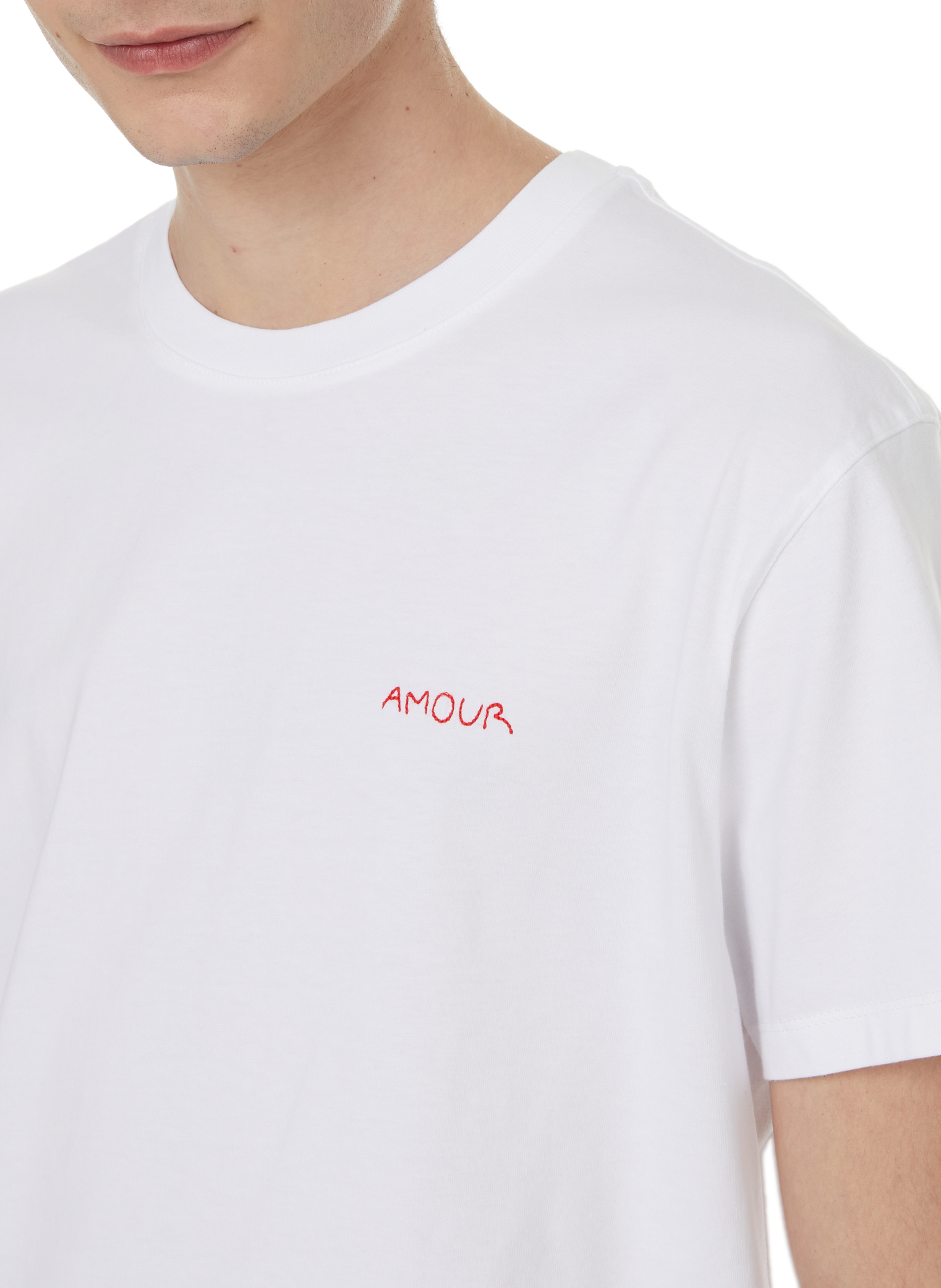 T-shirt Popincourt Amour en coton MAISON LABICHE Blanc