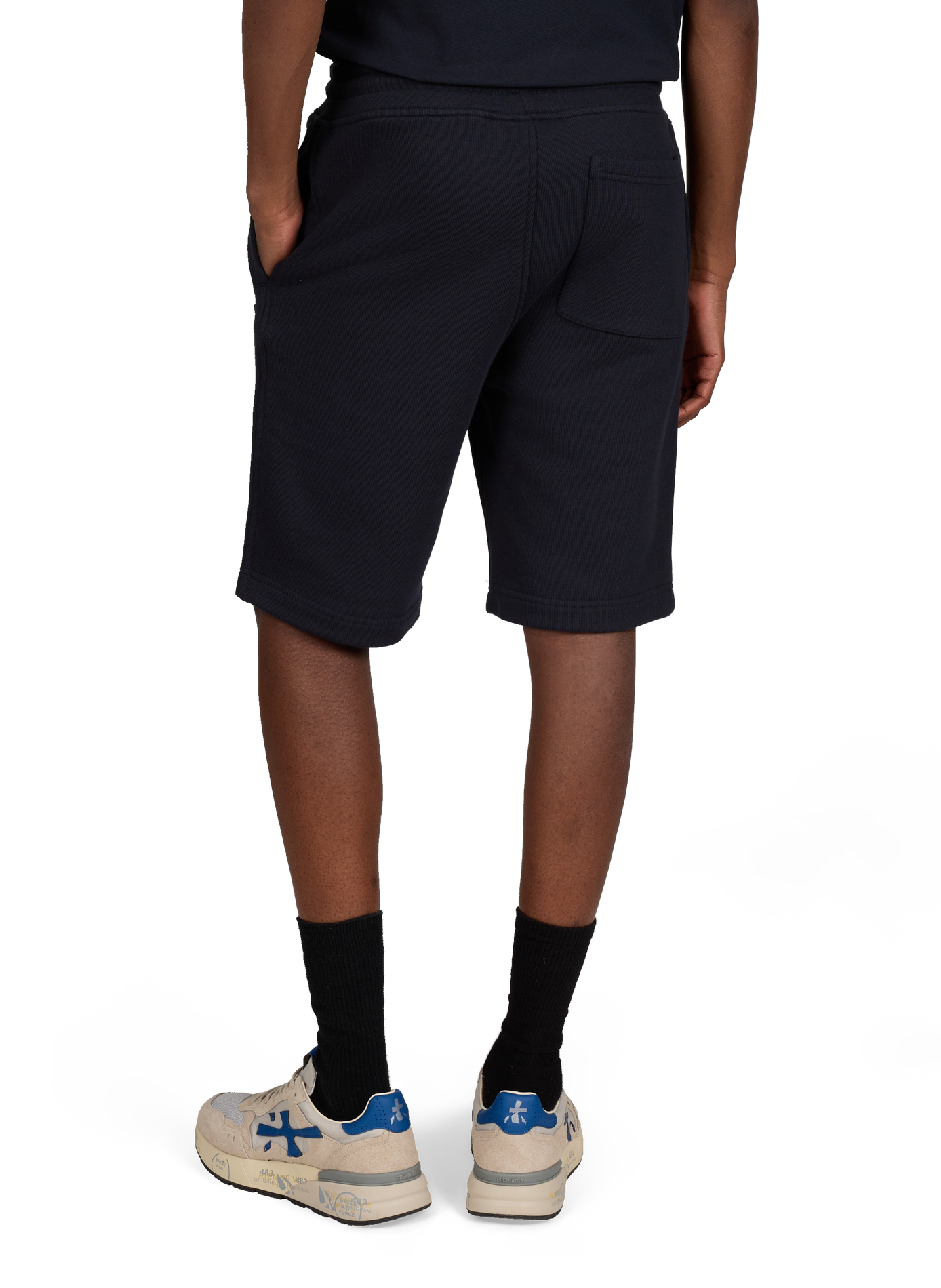 Short à cordons en coton mélangé K-WAY Bleu