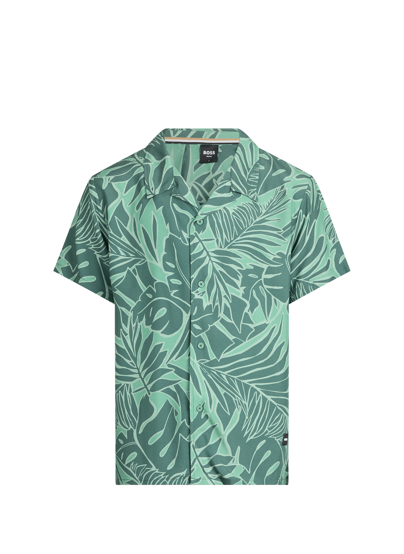 Straight short-sleeve floral shirt BOSS Green