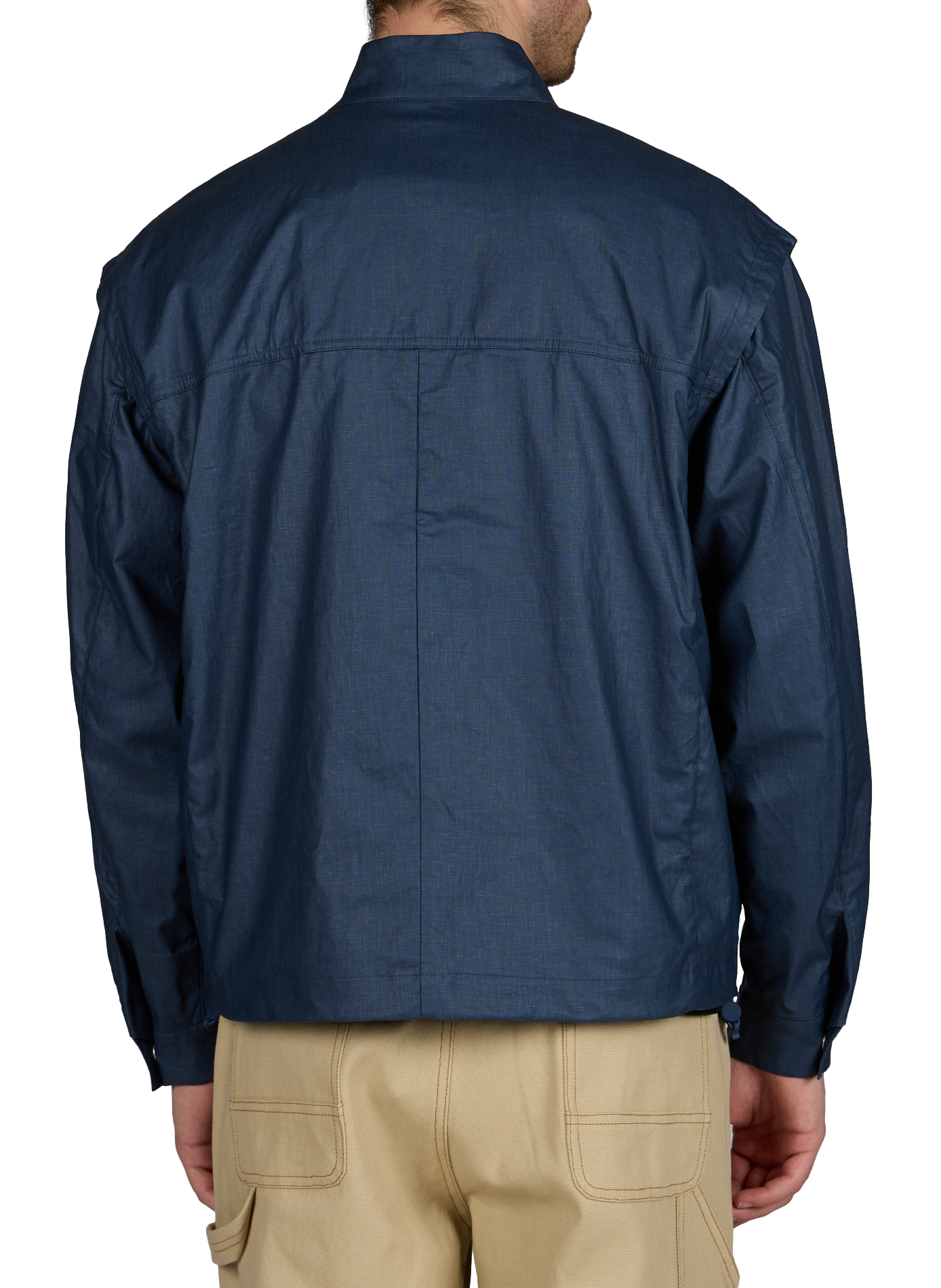 Lightweight jacket in linen and silk K-WAY Blue
