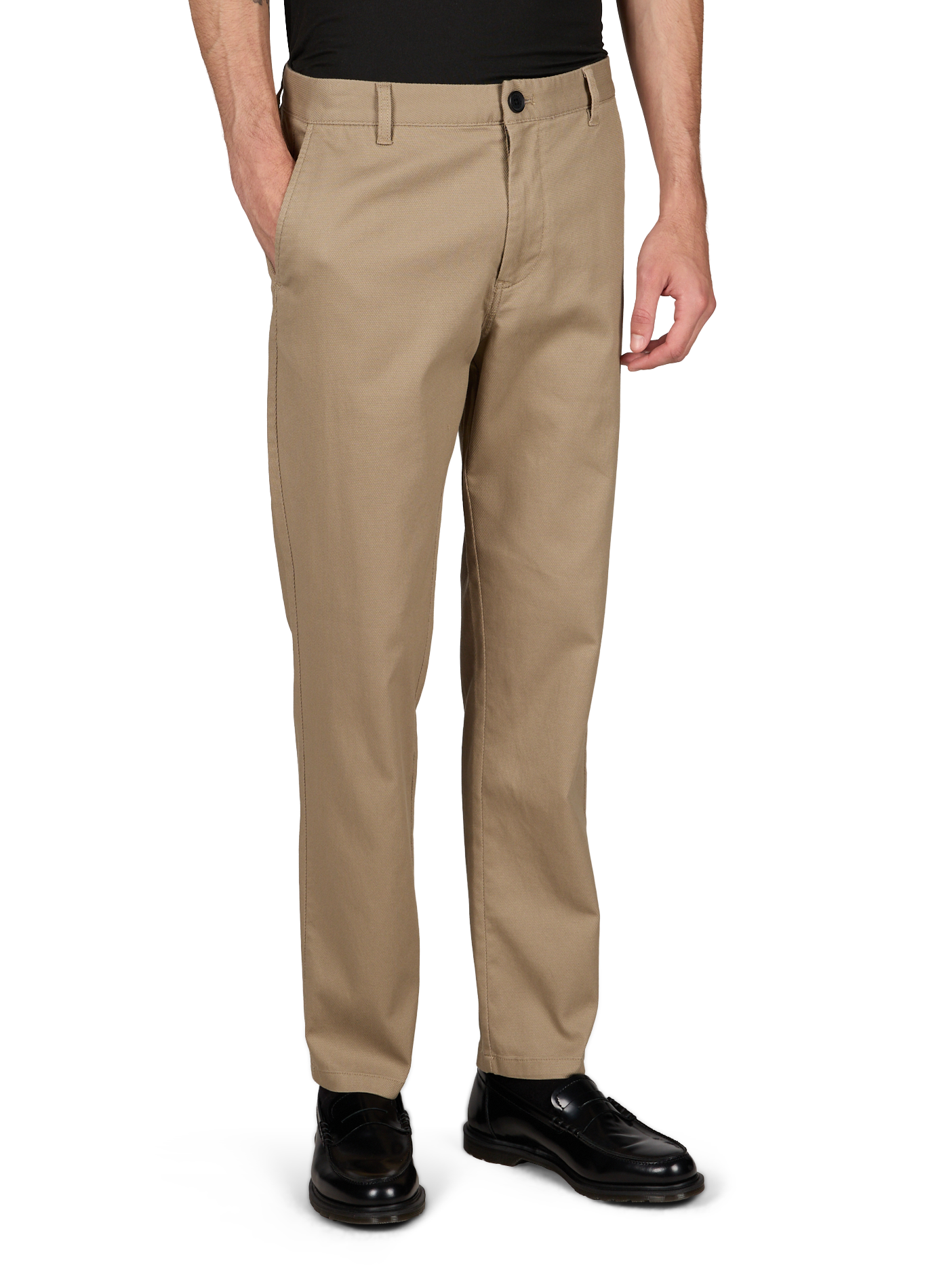 Pantalon regular en coton mélangé ARMANI EXCHANGE Marron