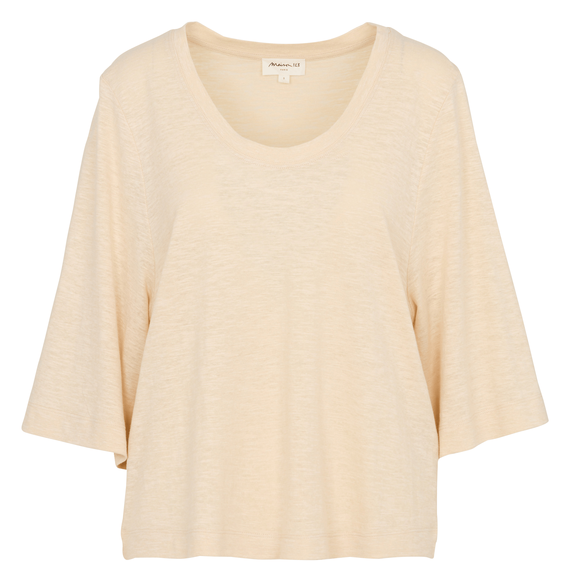 Tee-shirt col rond liana MAISON 123 Beige