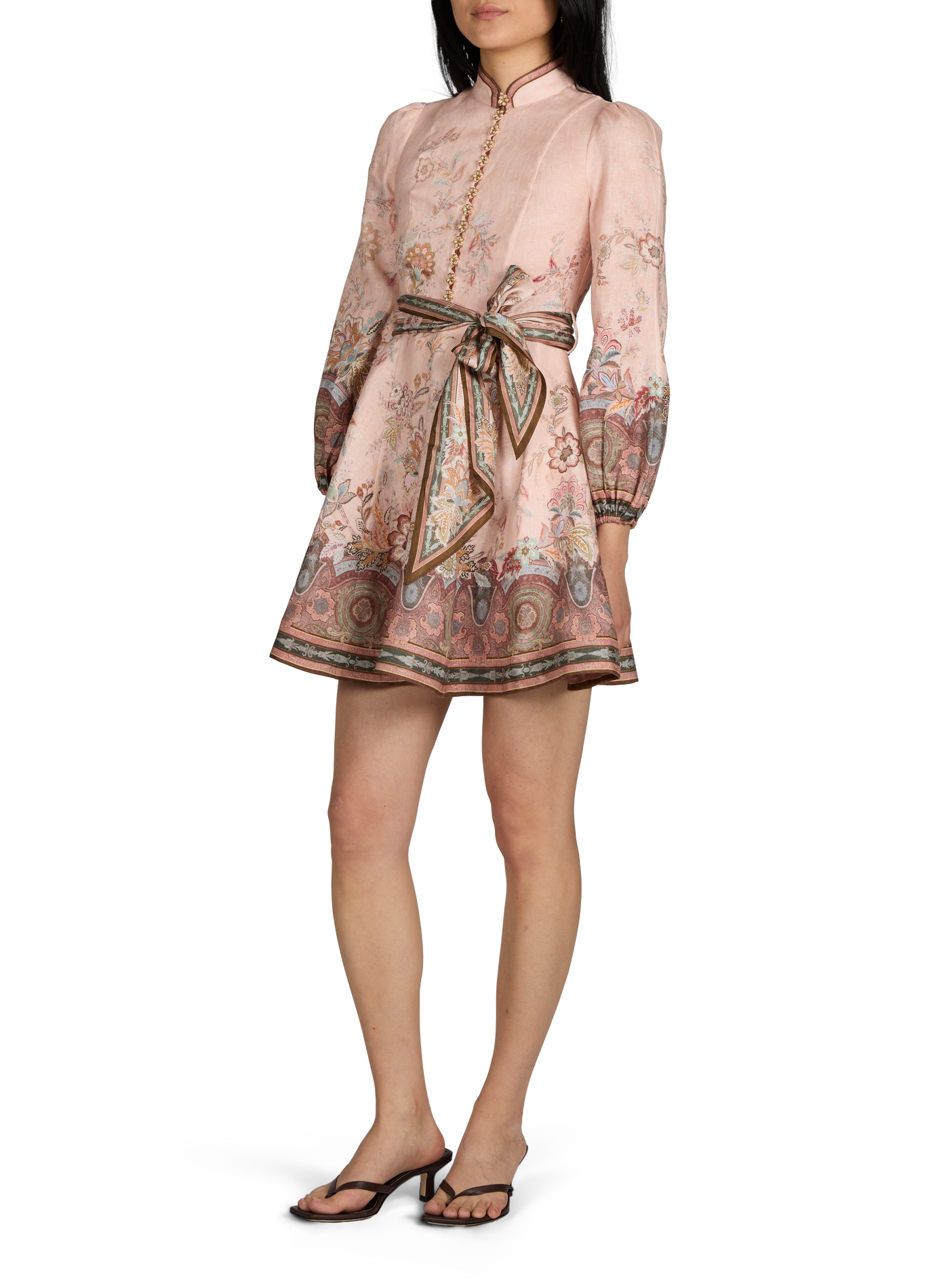 Short linen dress Alchemy ZIMMERMANN White