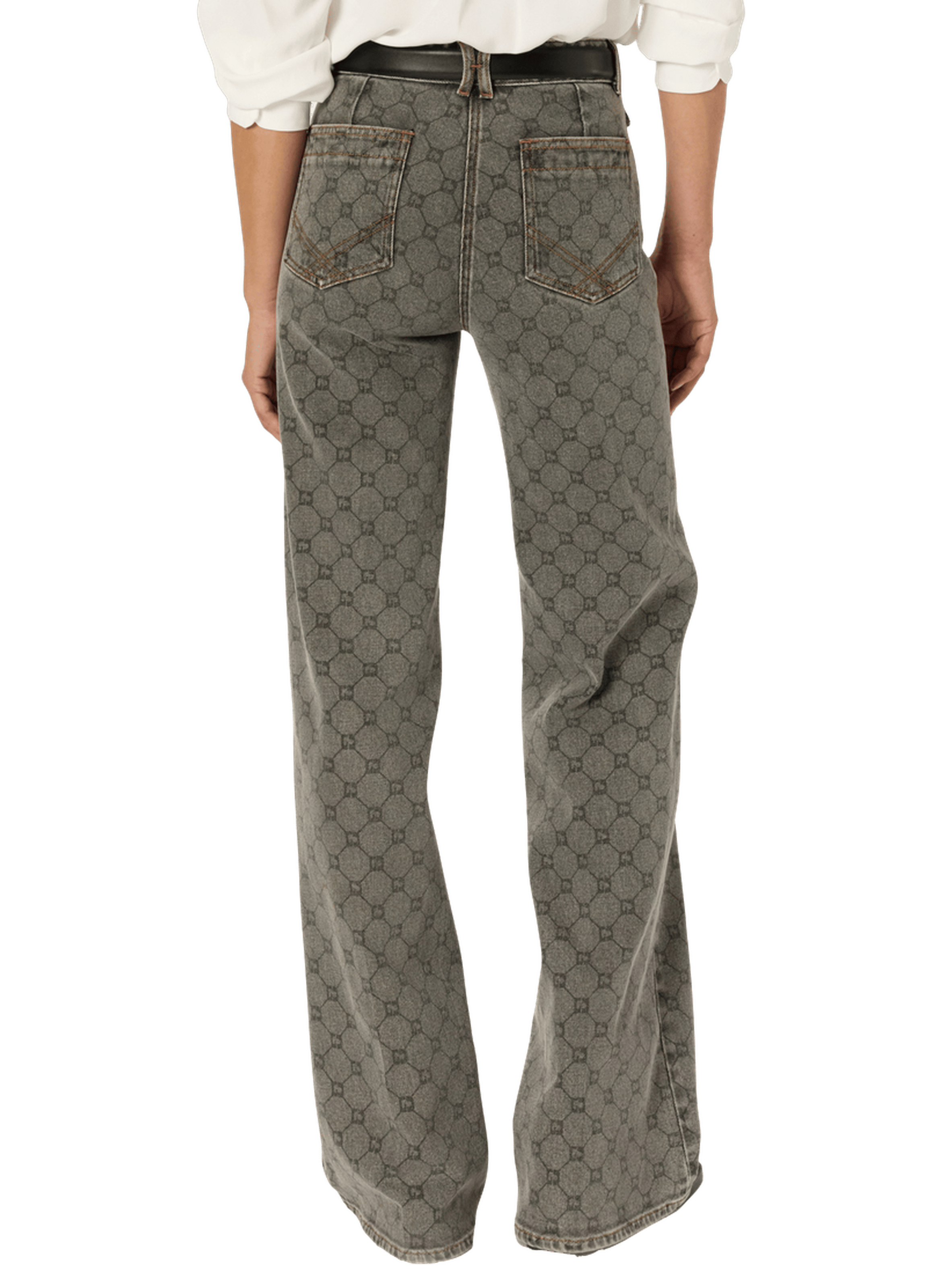 Jean flare à monogramme - anna GERARD DAREL Gris