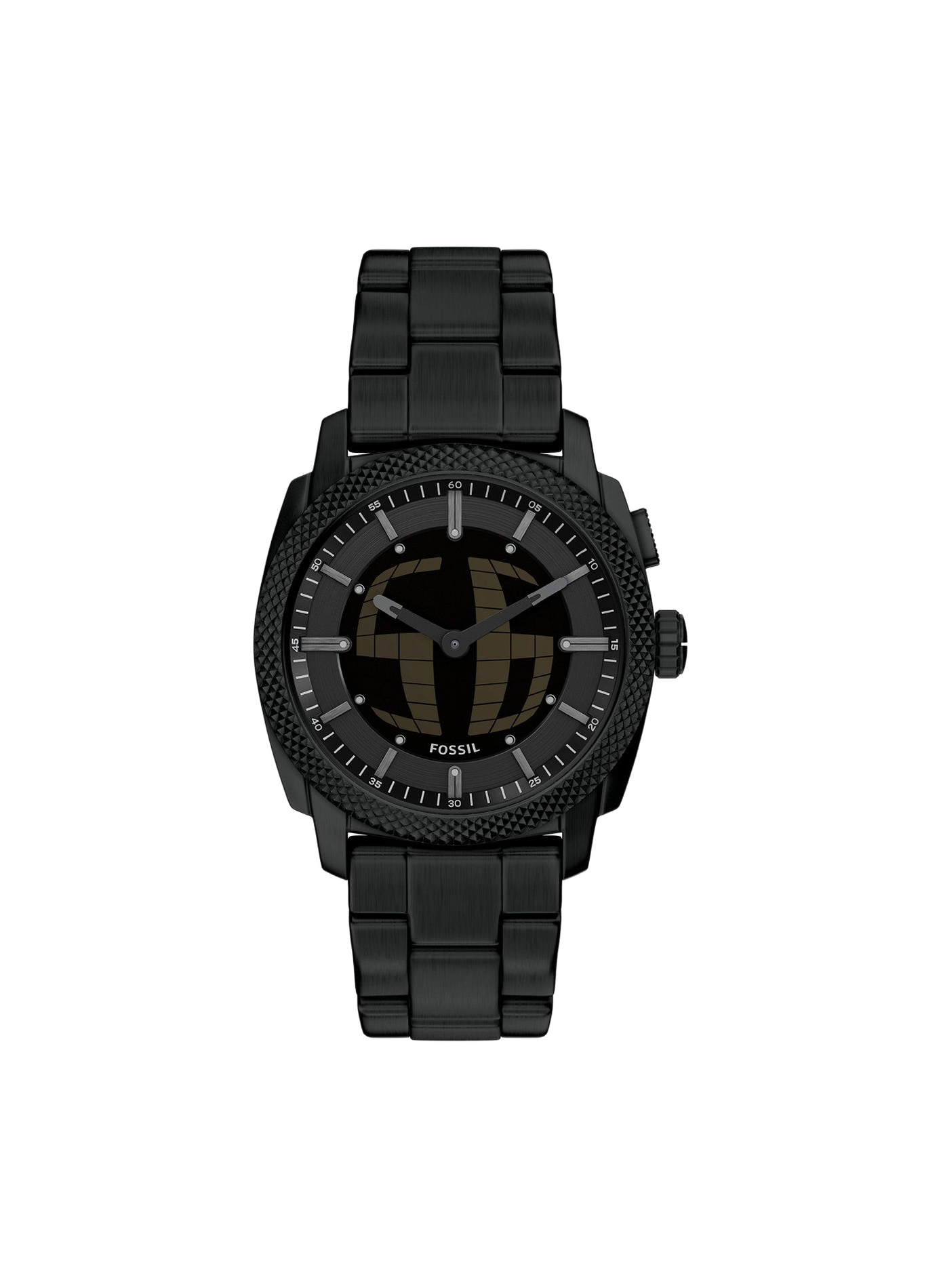 Montre quartz Machine Big Tic en acier inoxydable FOSSIL Noir