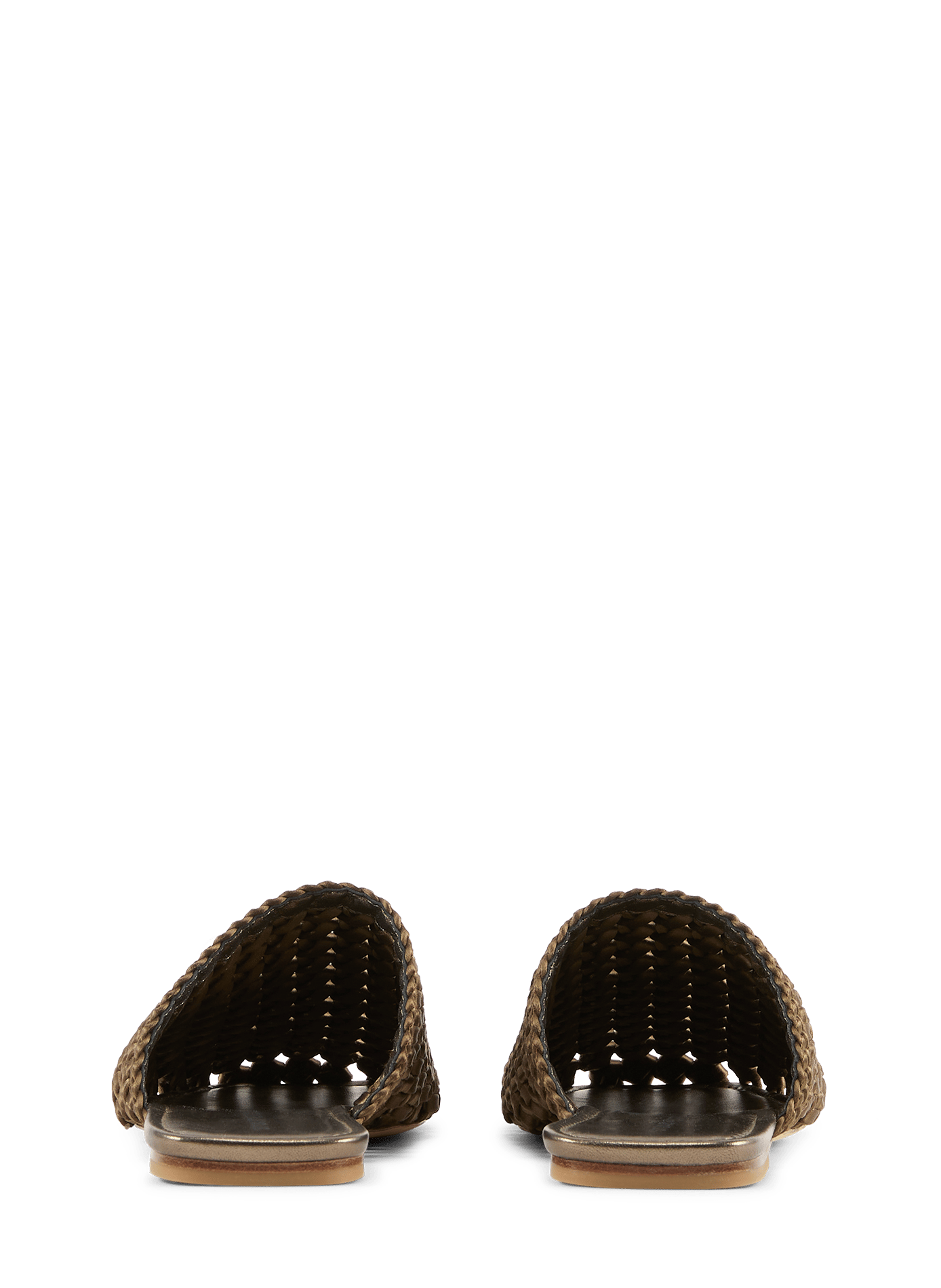 Flat leather Marina mules STUART WEITZMAN Golden