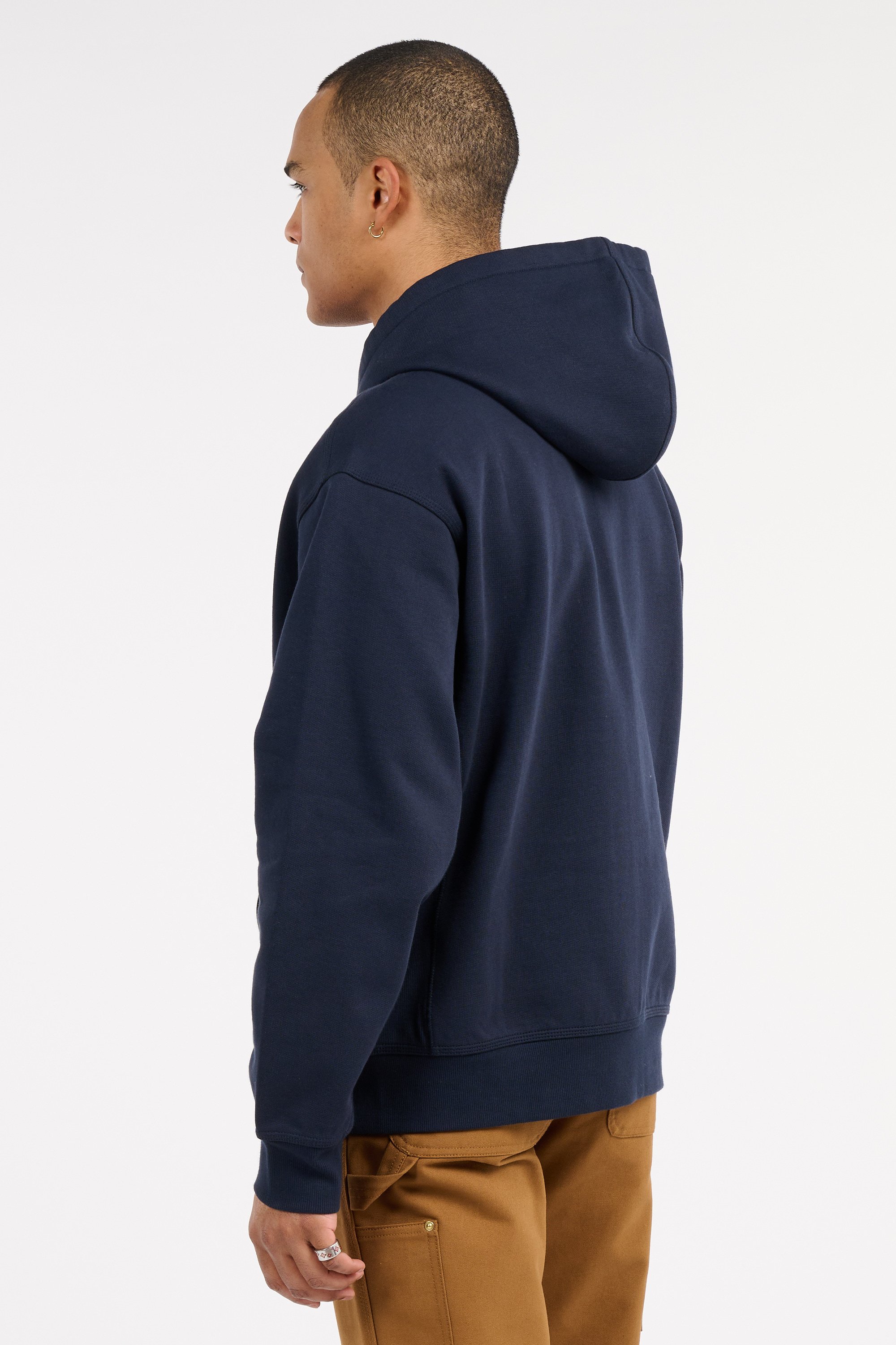 Sweatshirt zippé hooded american script CARHARTT WIP Bleu