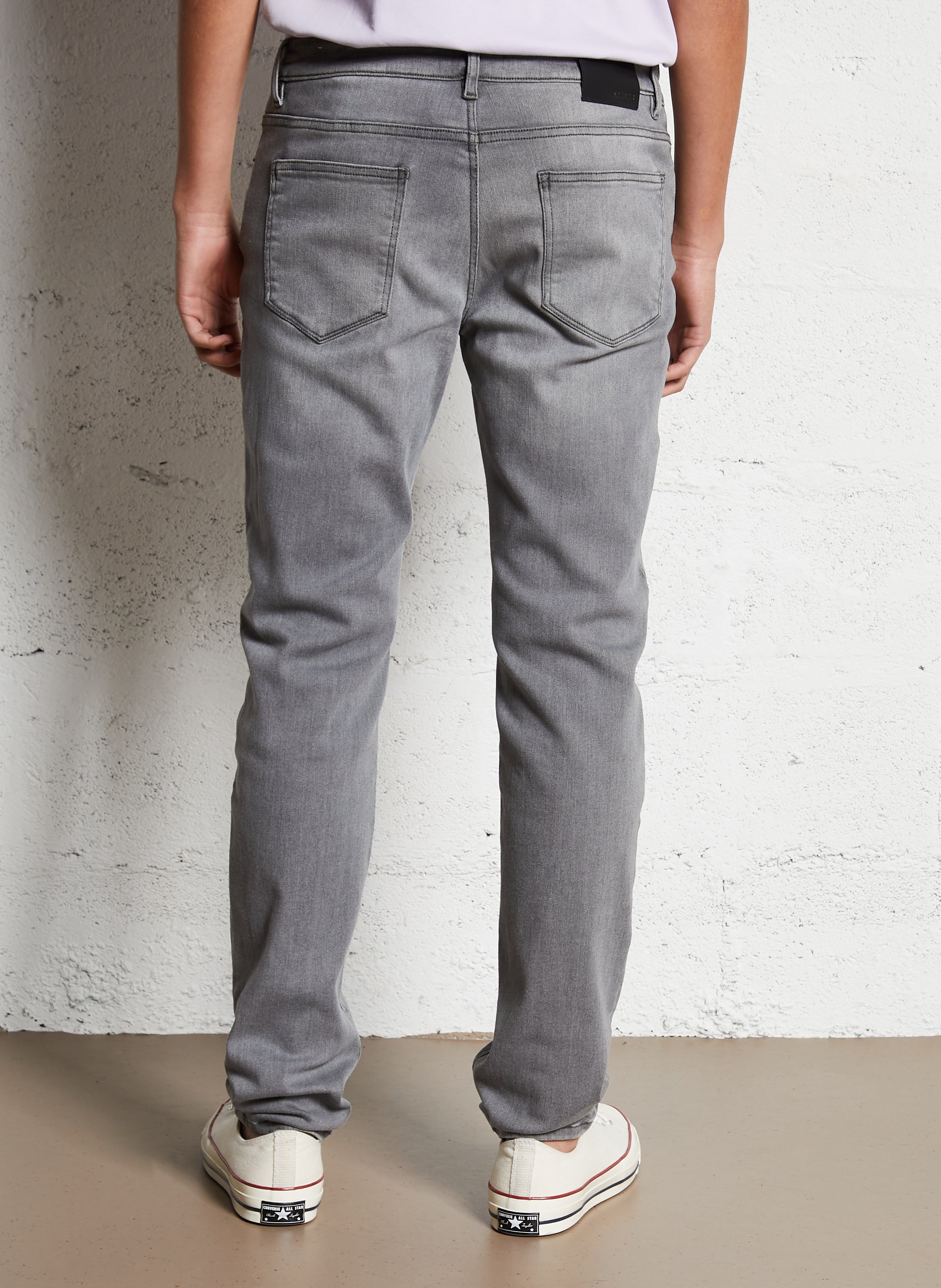 Jean slim stretch uni ziggy IKKS Gris