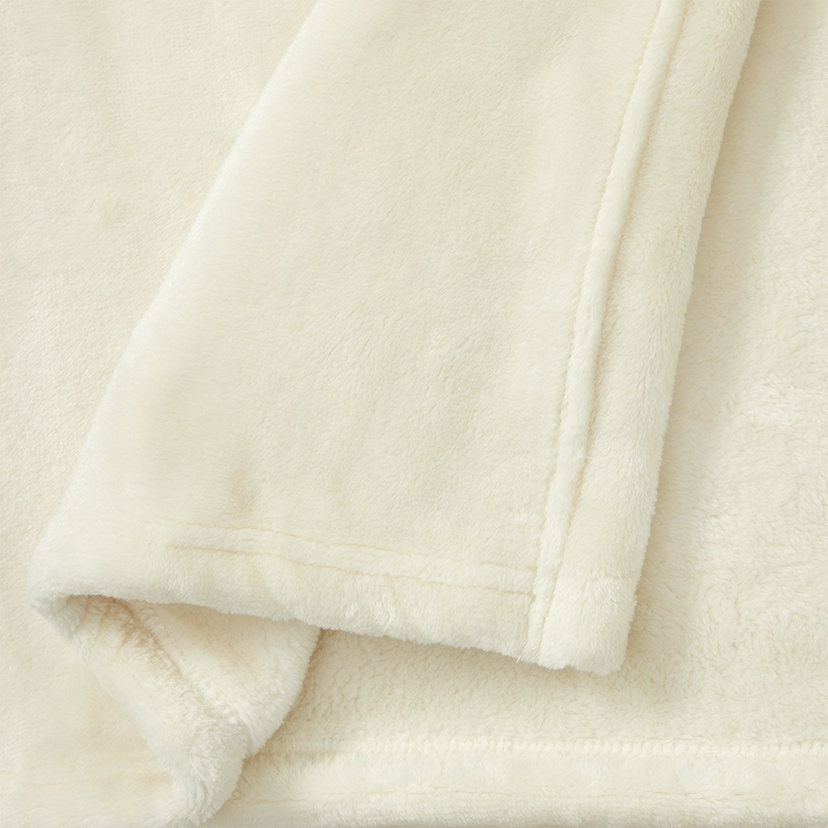 Plaid en polaire, castor DESFORGES Blanc