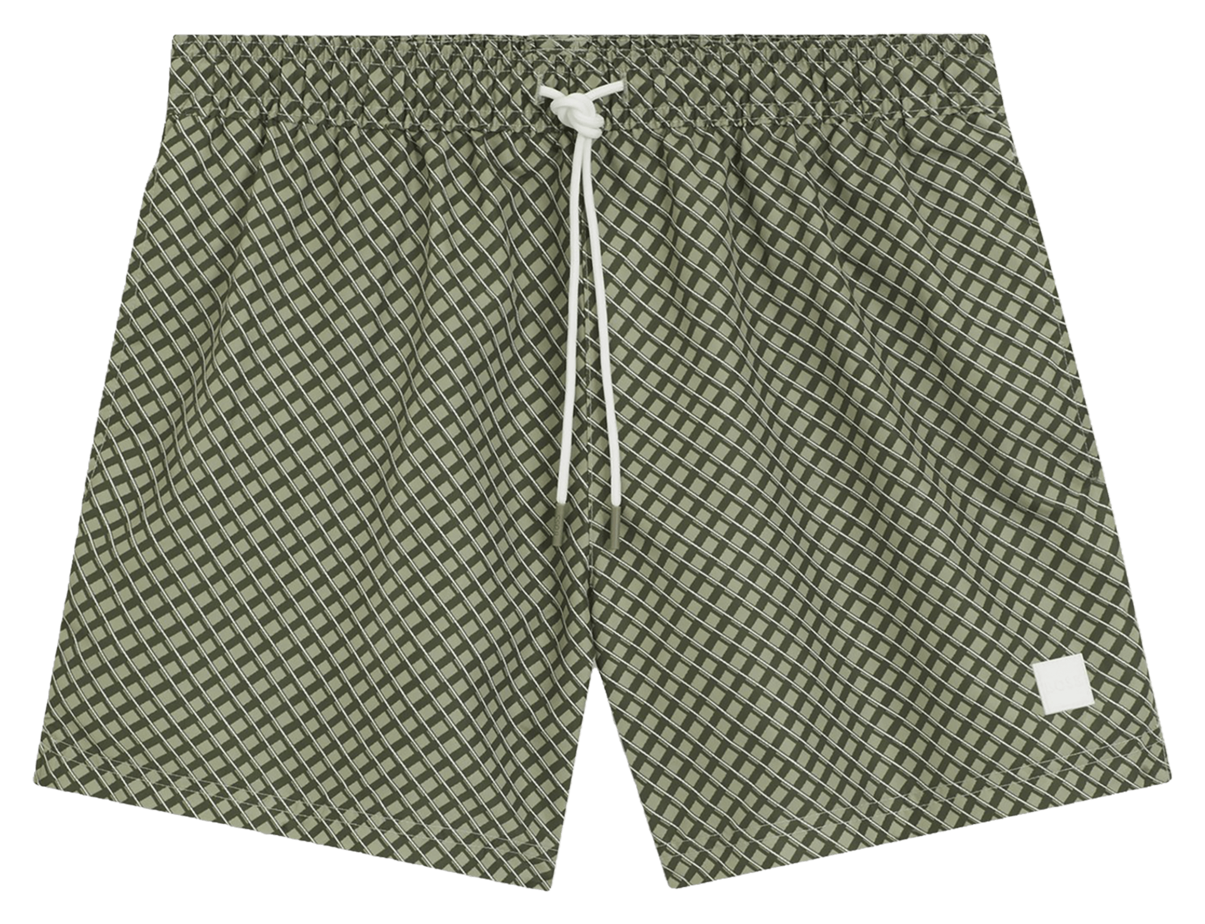 Short de bain imprimé BOSS Kaki
