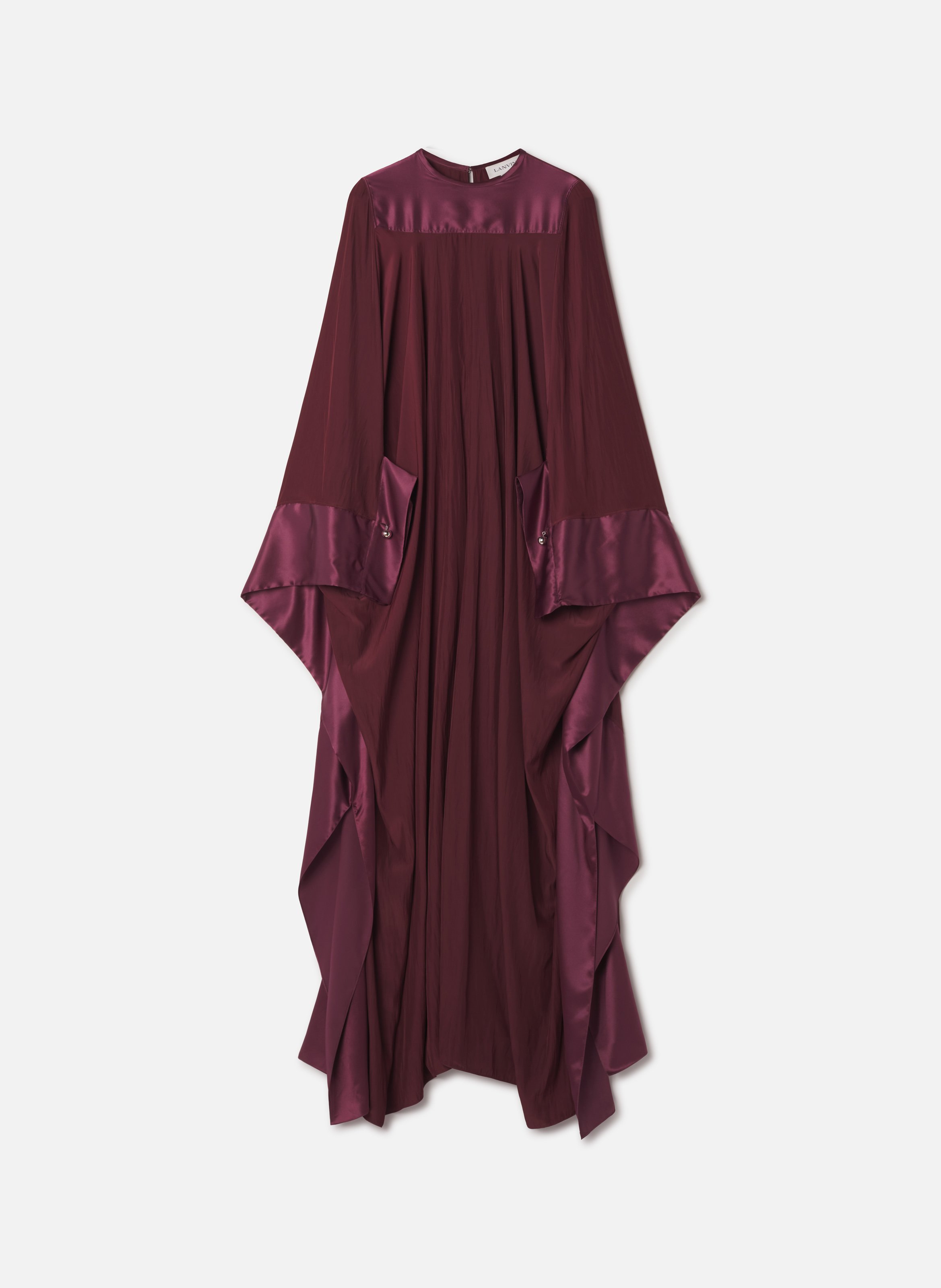 Robe ample longue en charmeuse LANVIN Rouge