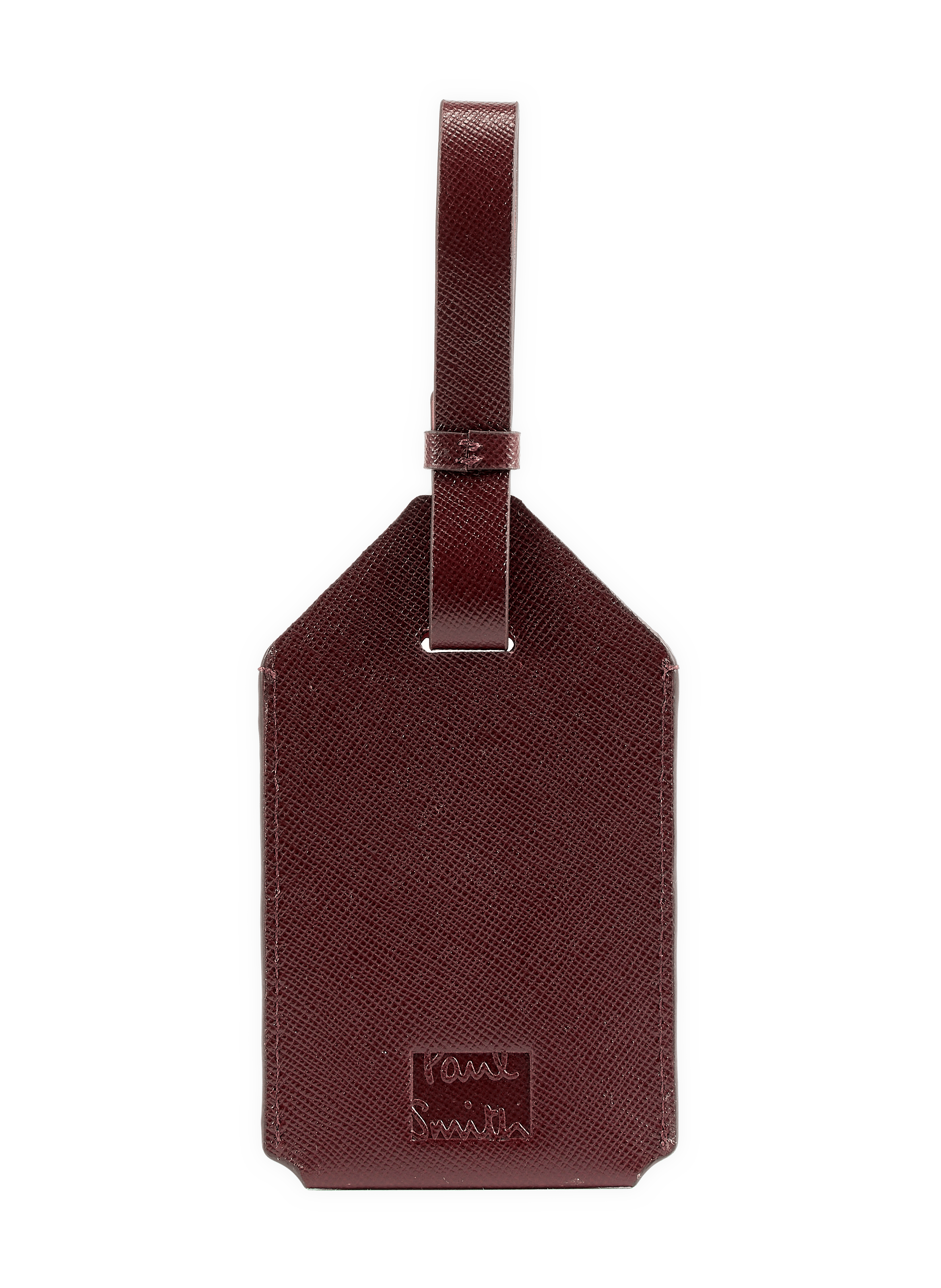 Leather luggage tag PAUL SMITH Brown