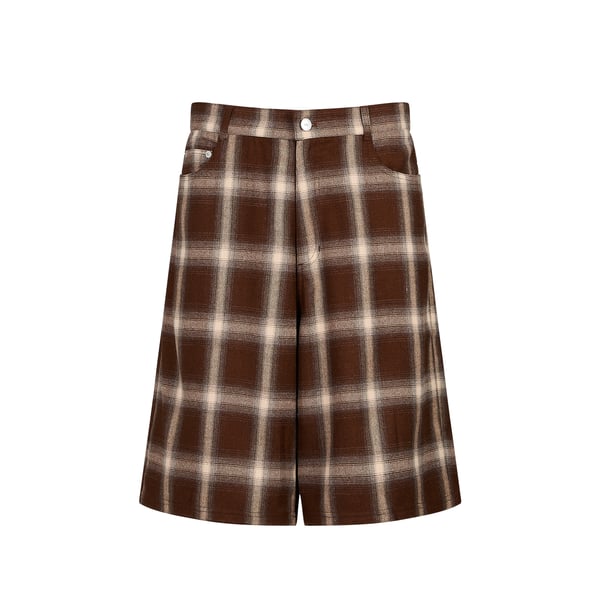 Bermuda droit à imprimé plaid Bermuda droit à imprimé plaid