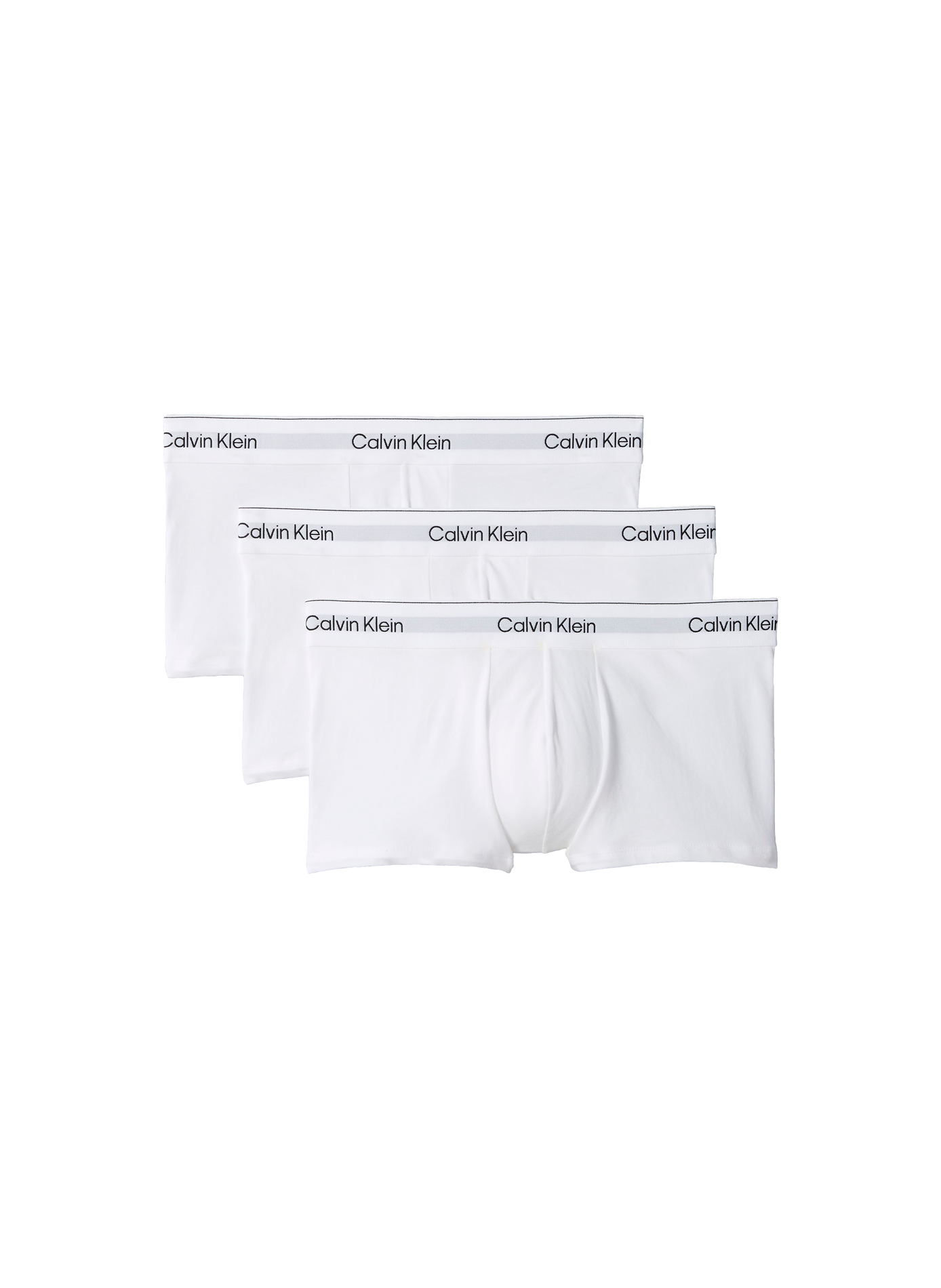 Set aus 3 tief sitzenden Boxershorts aus Baumwollmischung CALVIN KLEIN Weiss