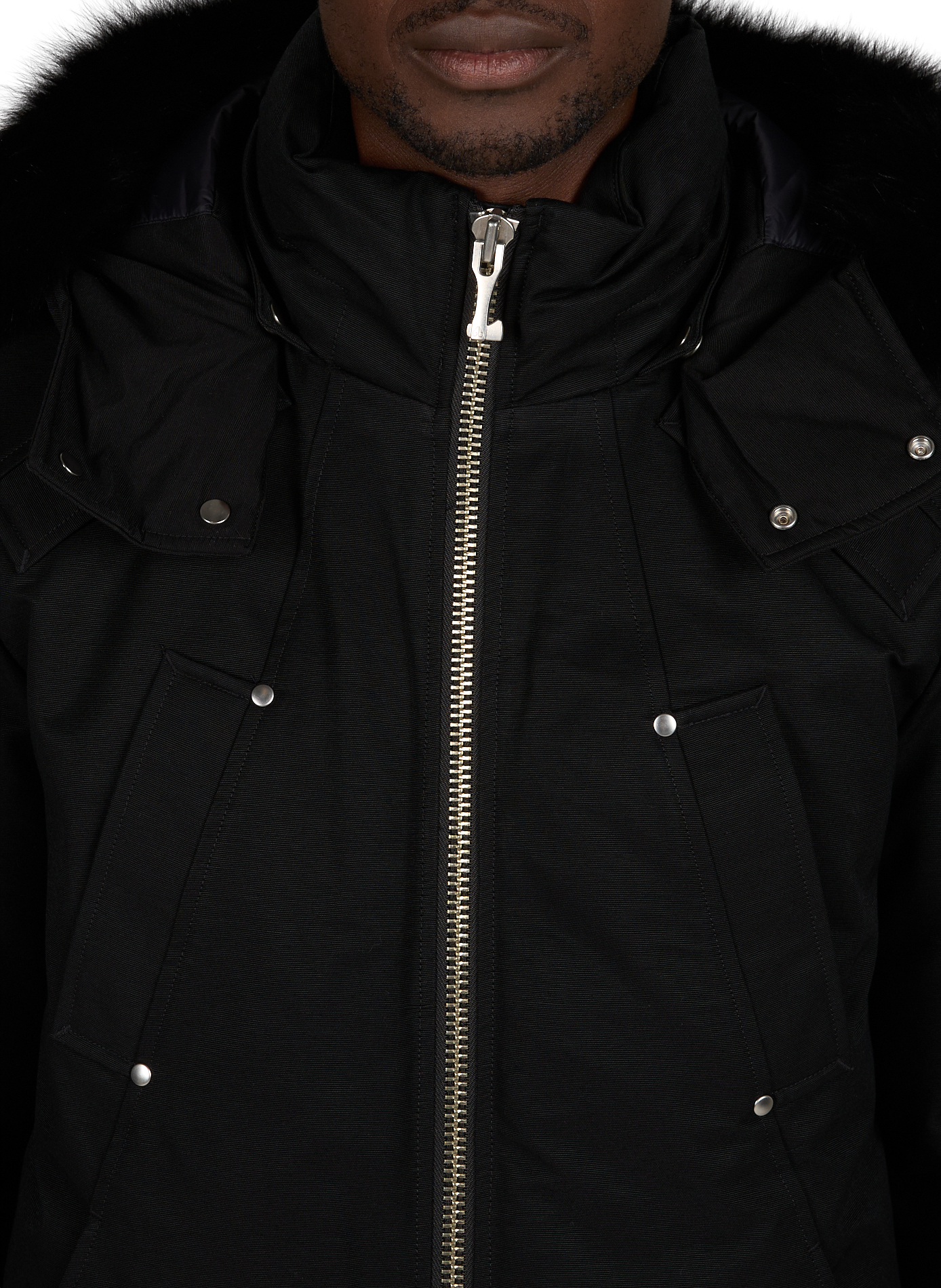 Rechte parka met capuchon Original Ballistic MOOSE KNUCKLES Zwart