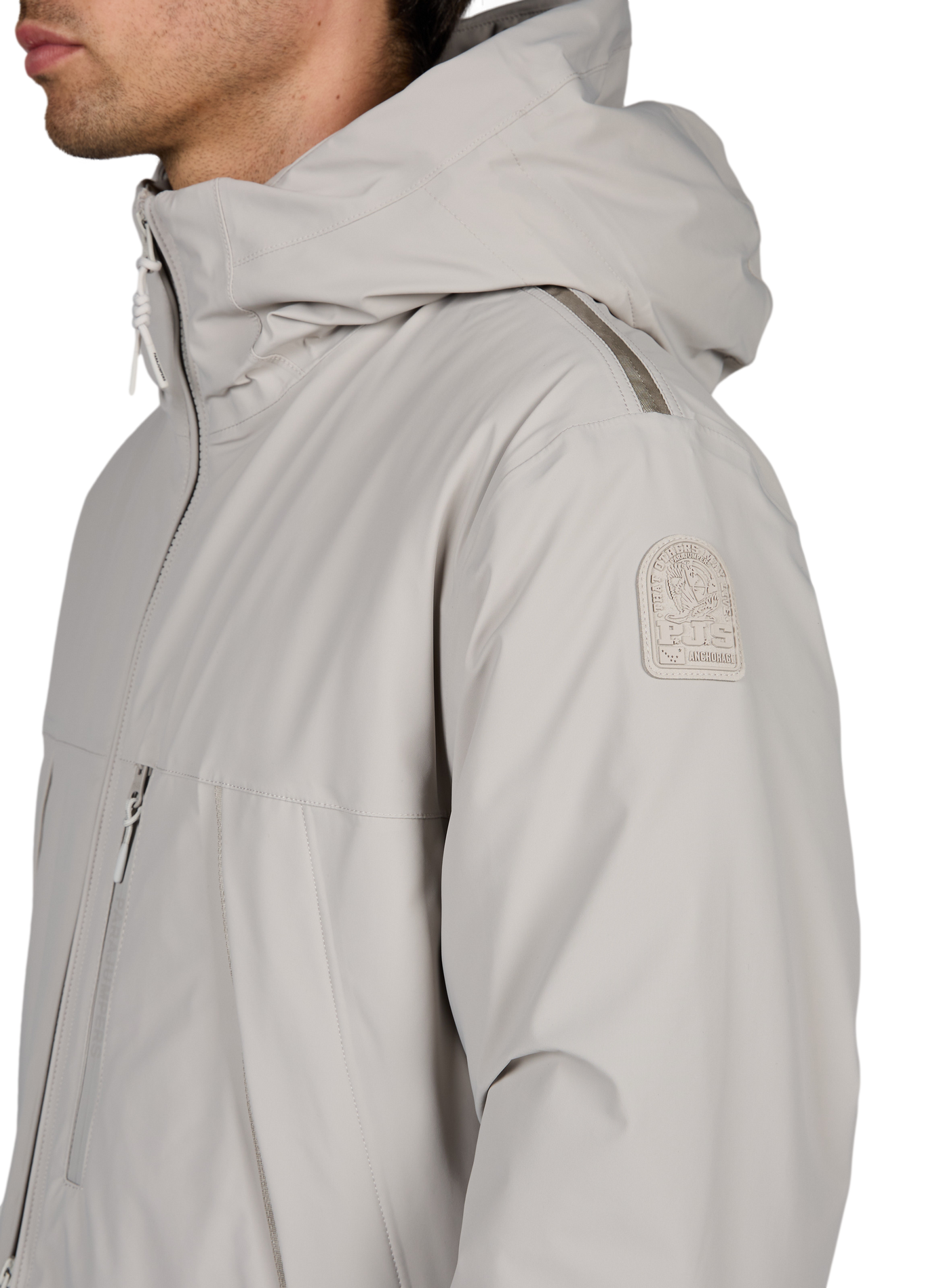 Loose-fitting high-neck Nivek jacket PARAJUMPERS Grey