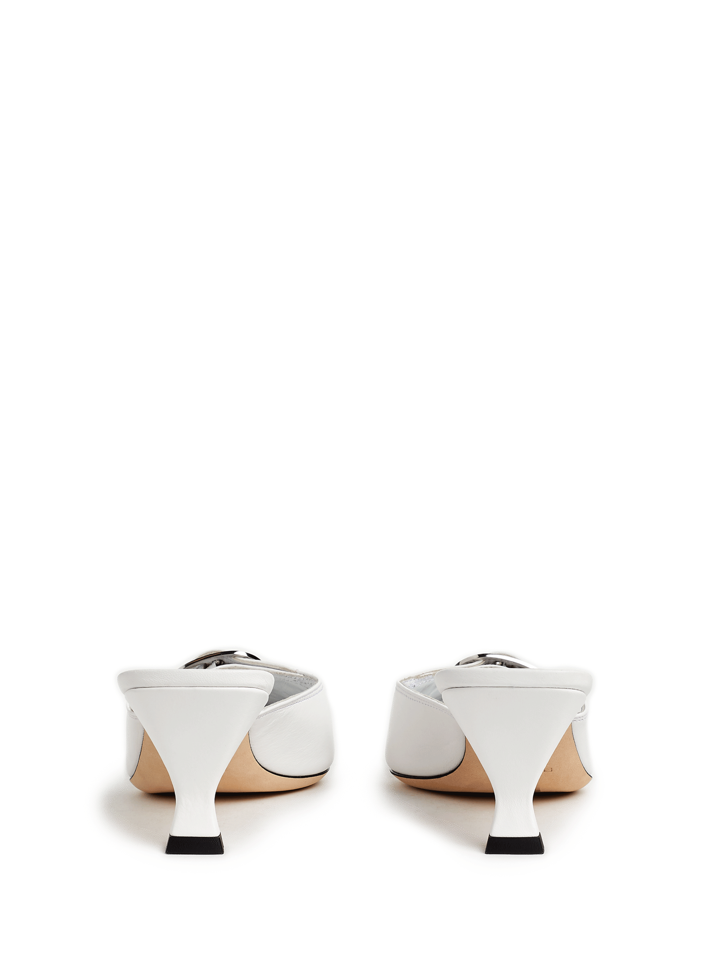 Mules Evelyn en cuir BY FAR Blanc