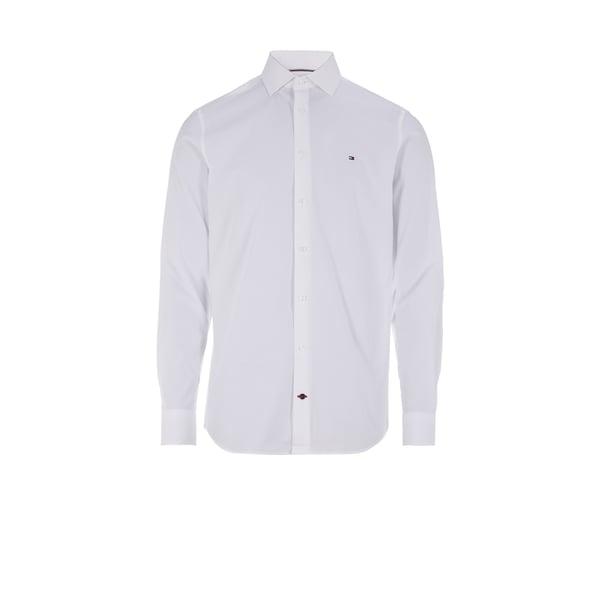Chemise slim en popeline de coton