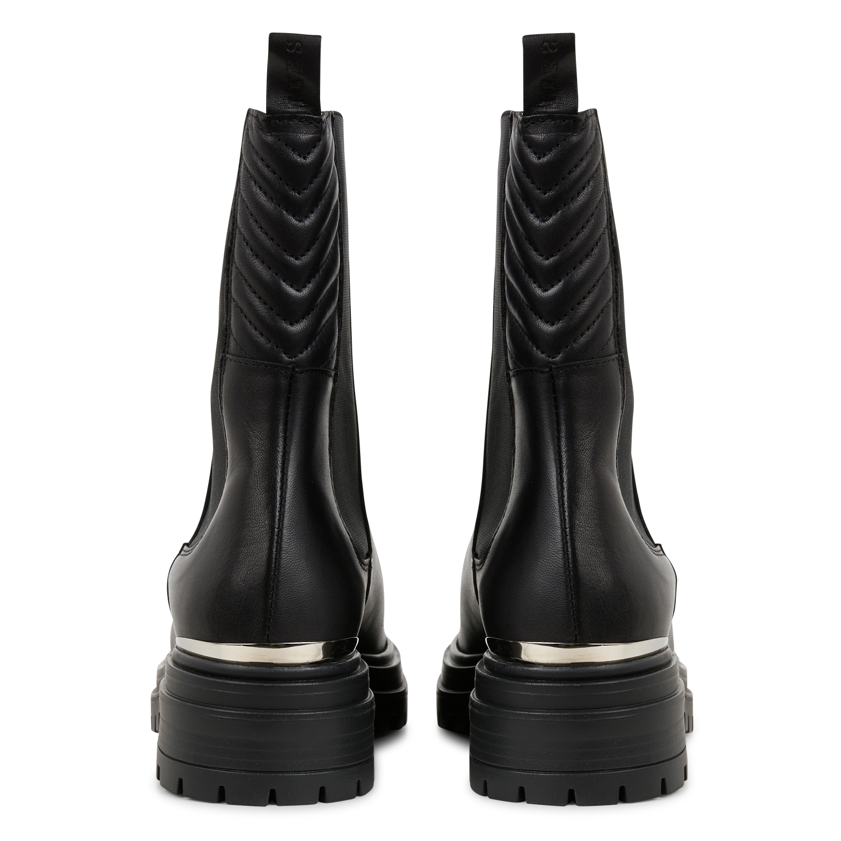 Bottines chelsea crantées en cuir IKKS Noir