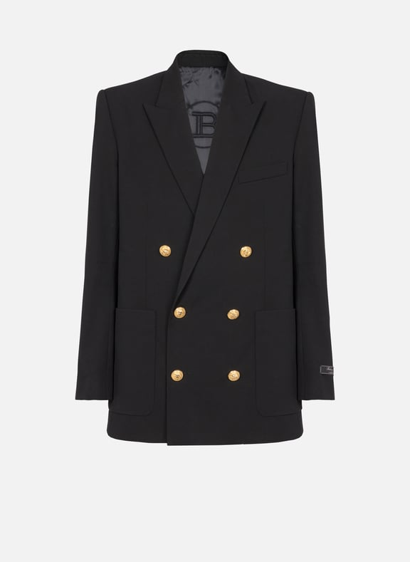 Blazer en laine technique Noir by BALMAIN BALMAIN Blazer en laine technique Noir