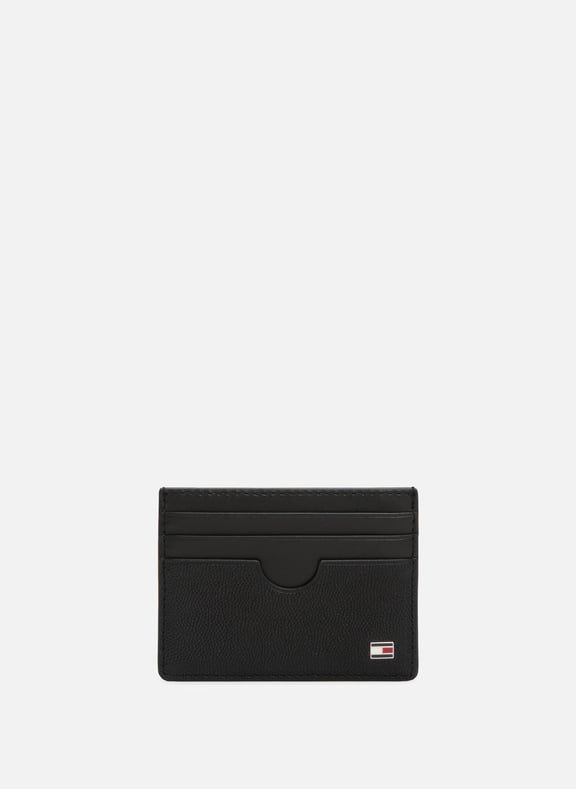 Porte-cartes en cuir Noir by TOMMY HILFIGER TOMMY HILFIGER Porte-cartes en cuir Noir
