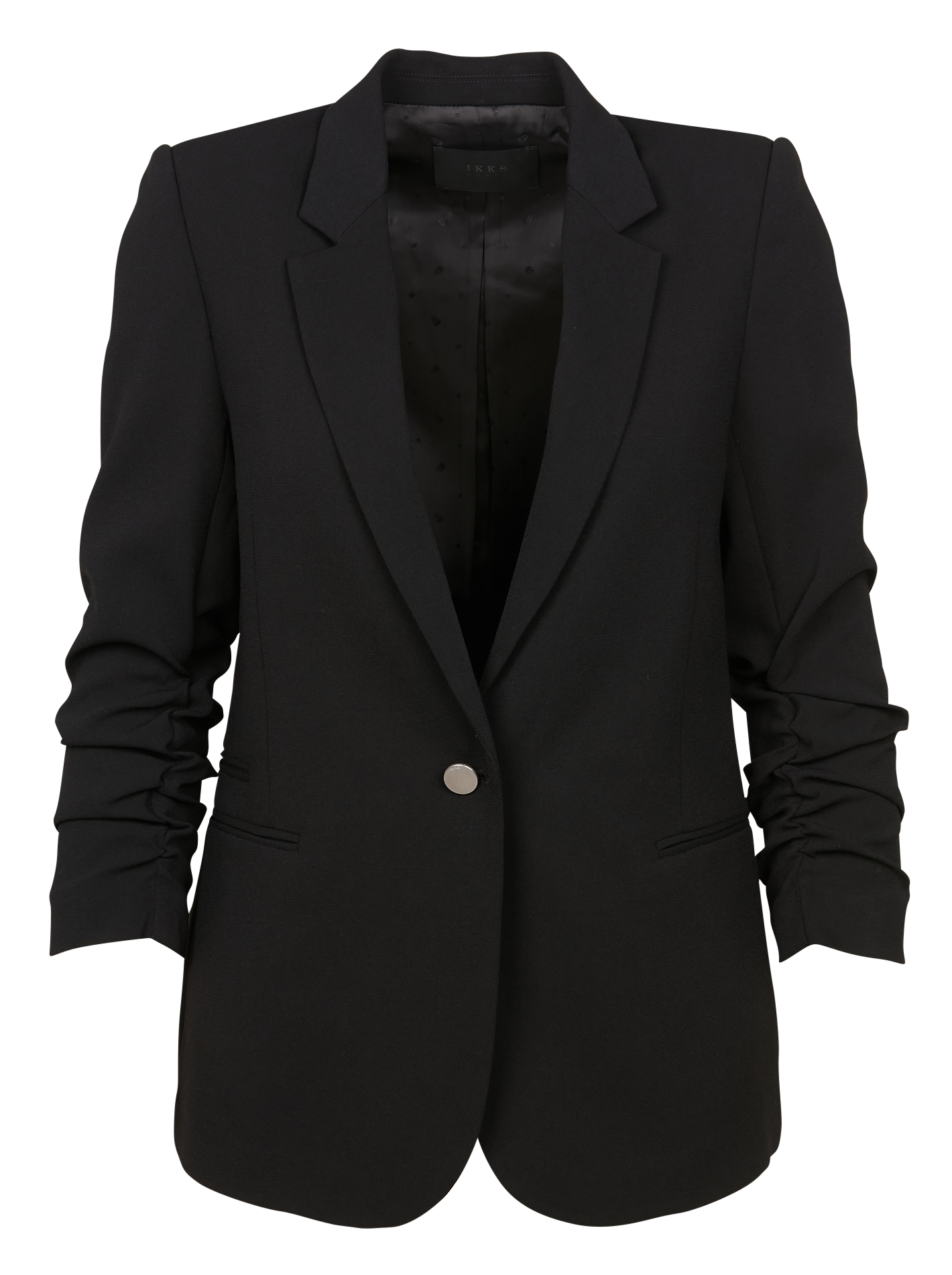 Veste col tailleur en crêpe IKKS Noir