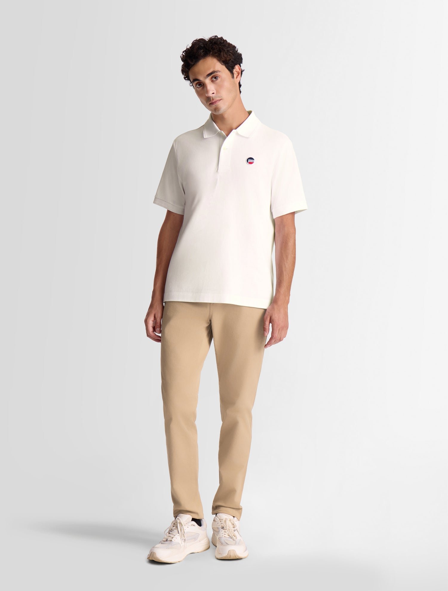 Polo manches courtes gerlo col polo coupe regular FUSALP Blanc