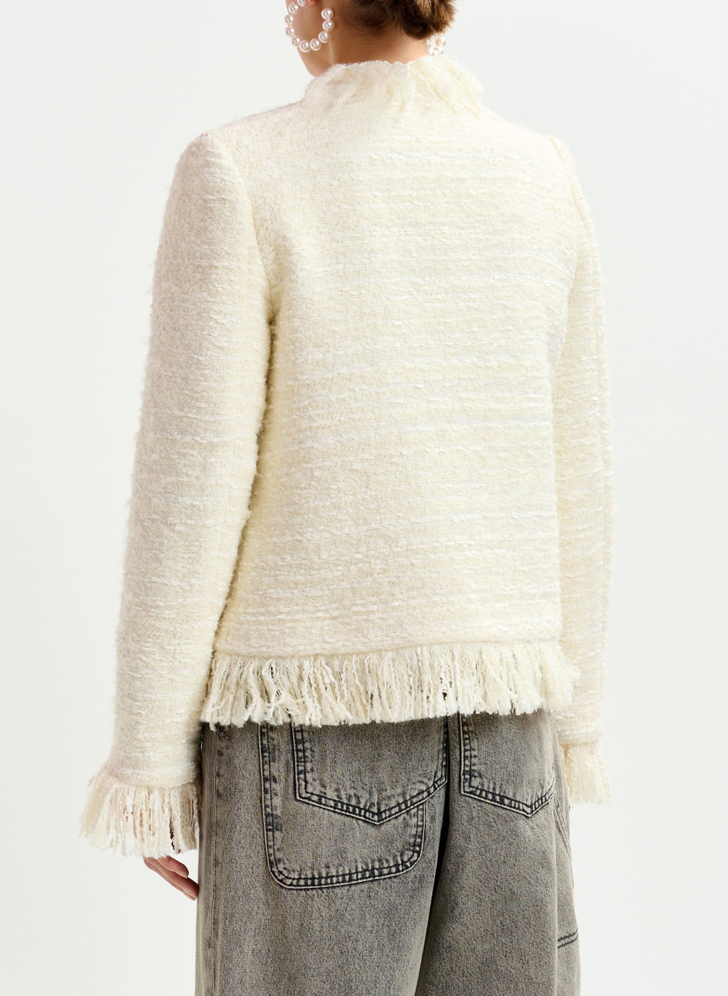 Veste col rond iskra ESSENTIEL ANTWERP Blanc