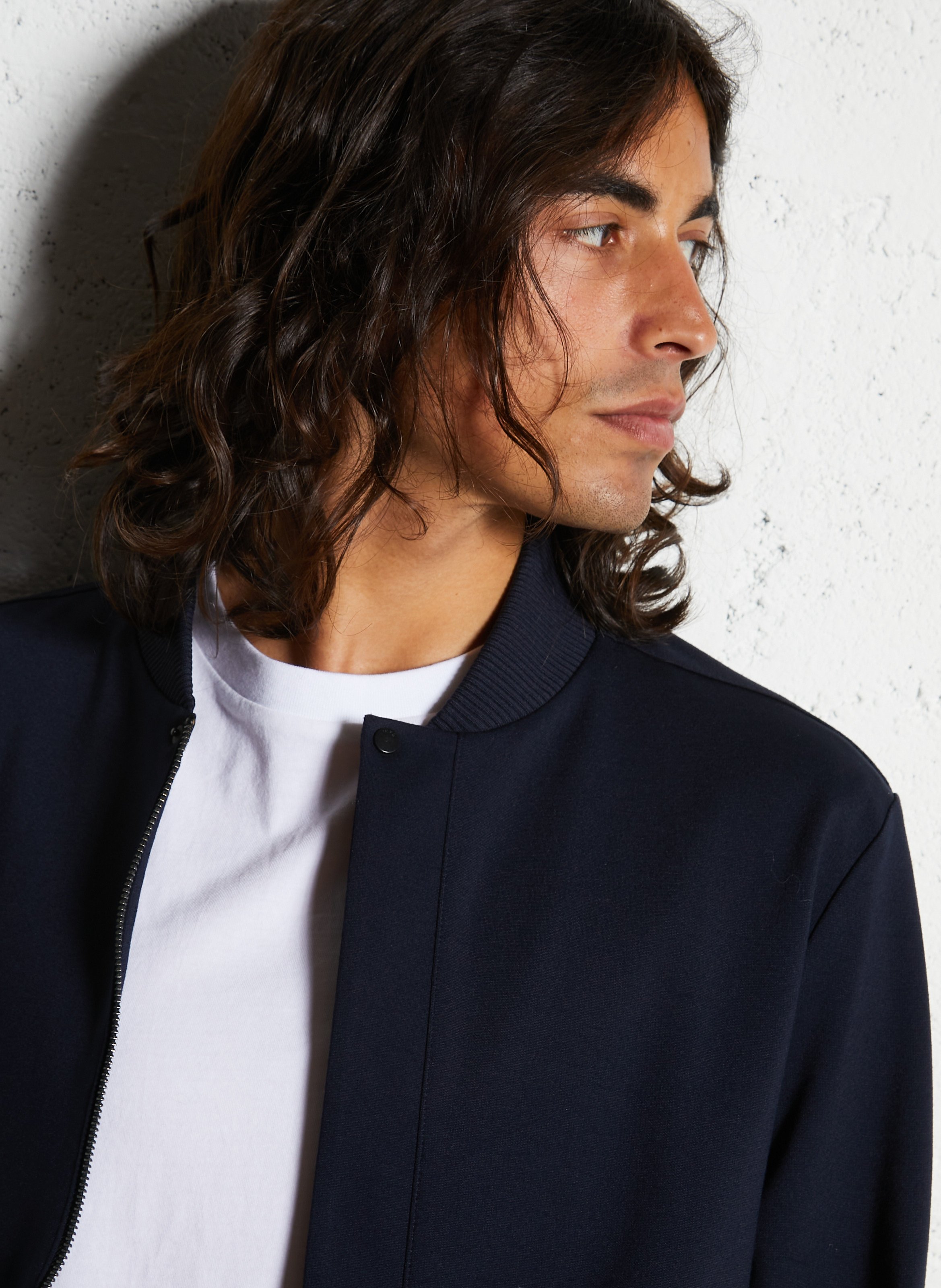 Blouson droit zippé uni IKKS Bleu