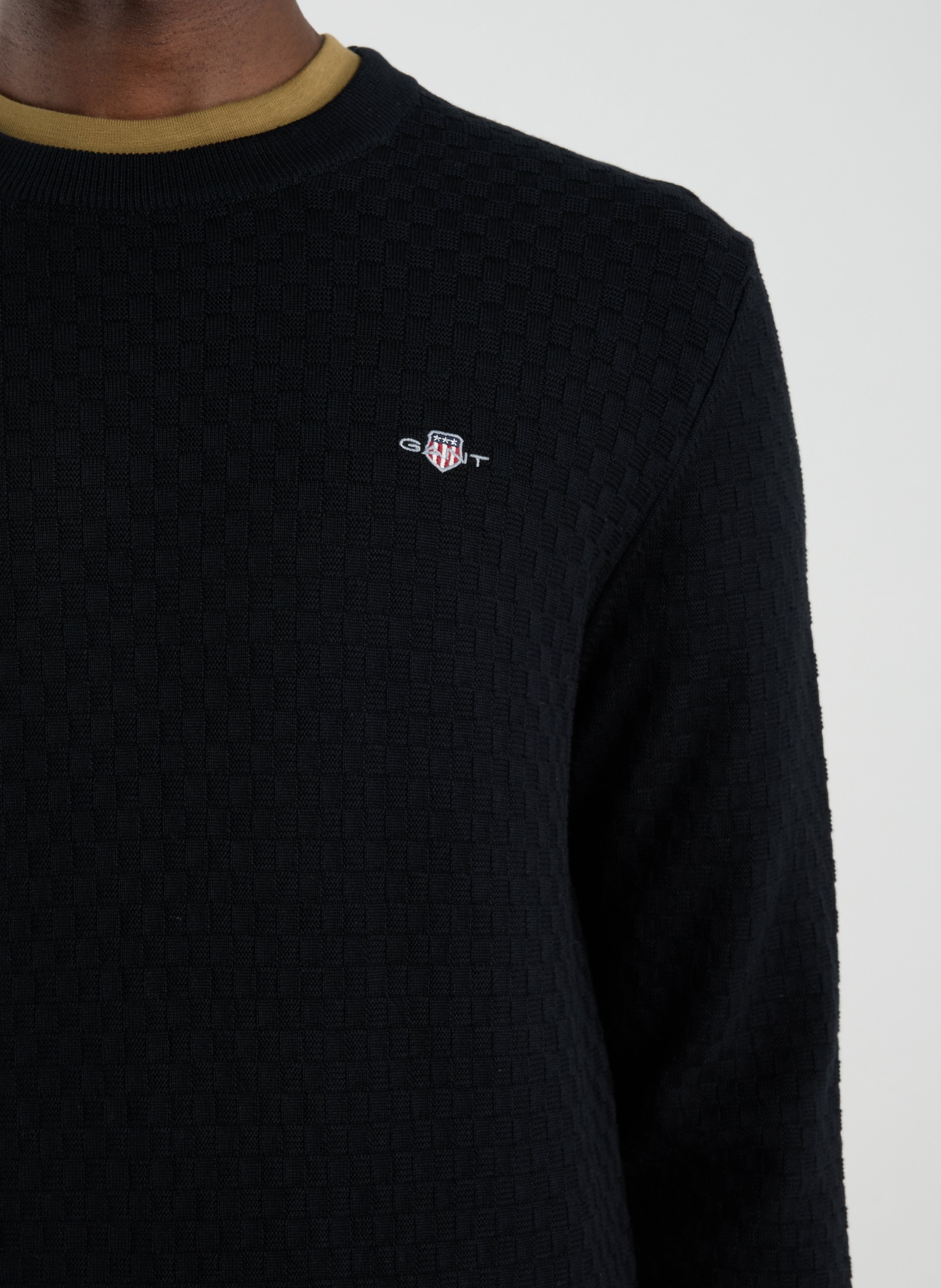 Pull droit en coton GANT Noir