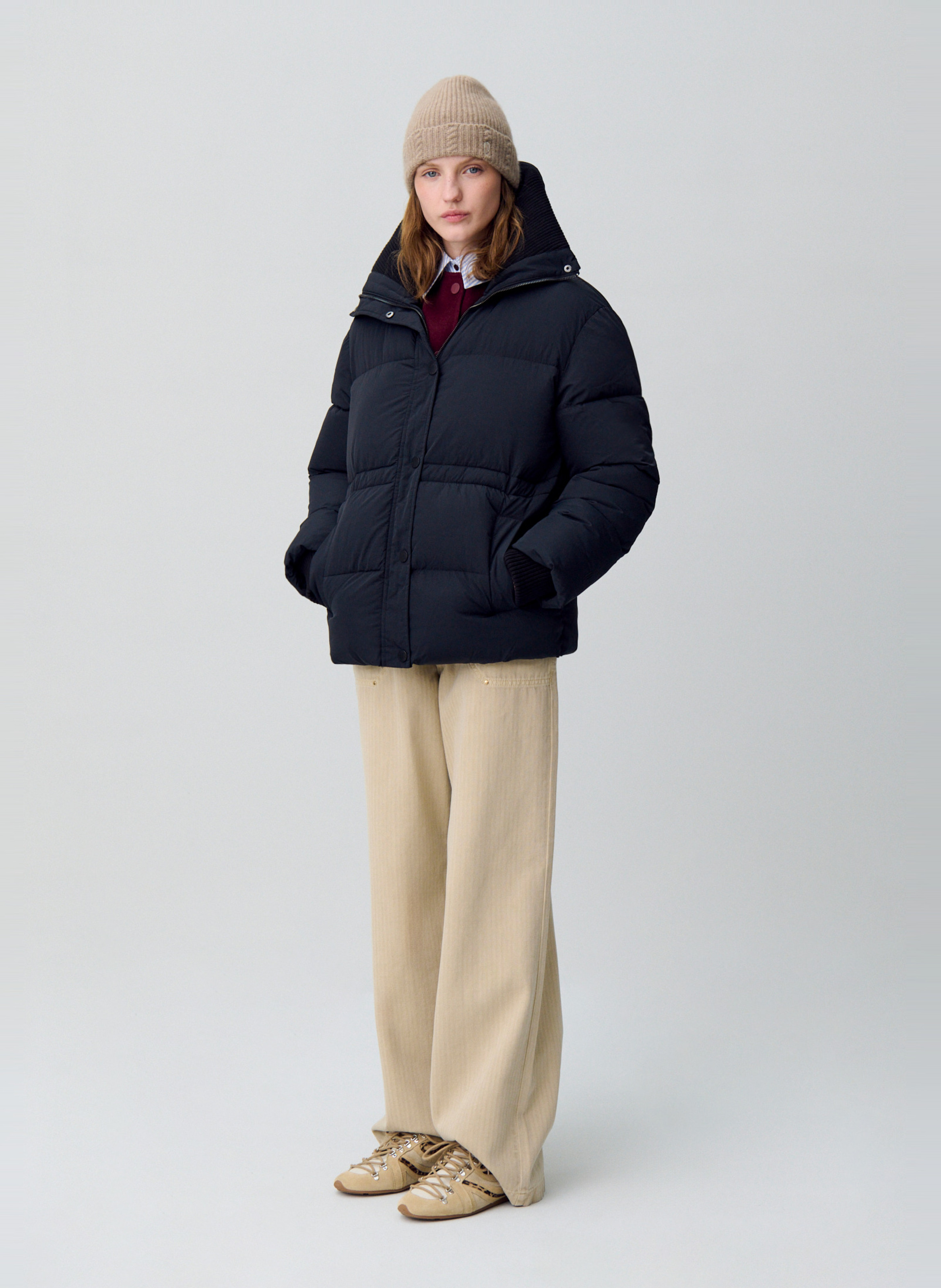 Doudoune oversize col montant germaine CLAUDIE PIERLOT Noir