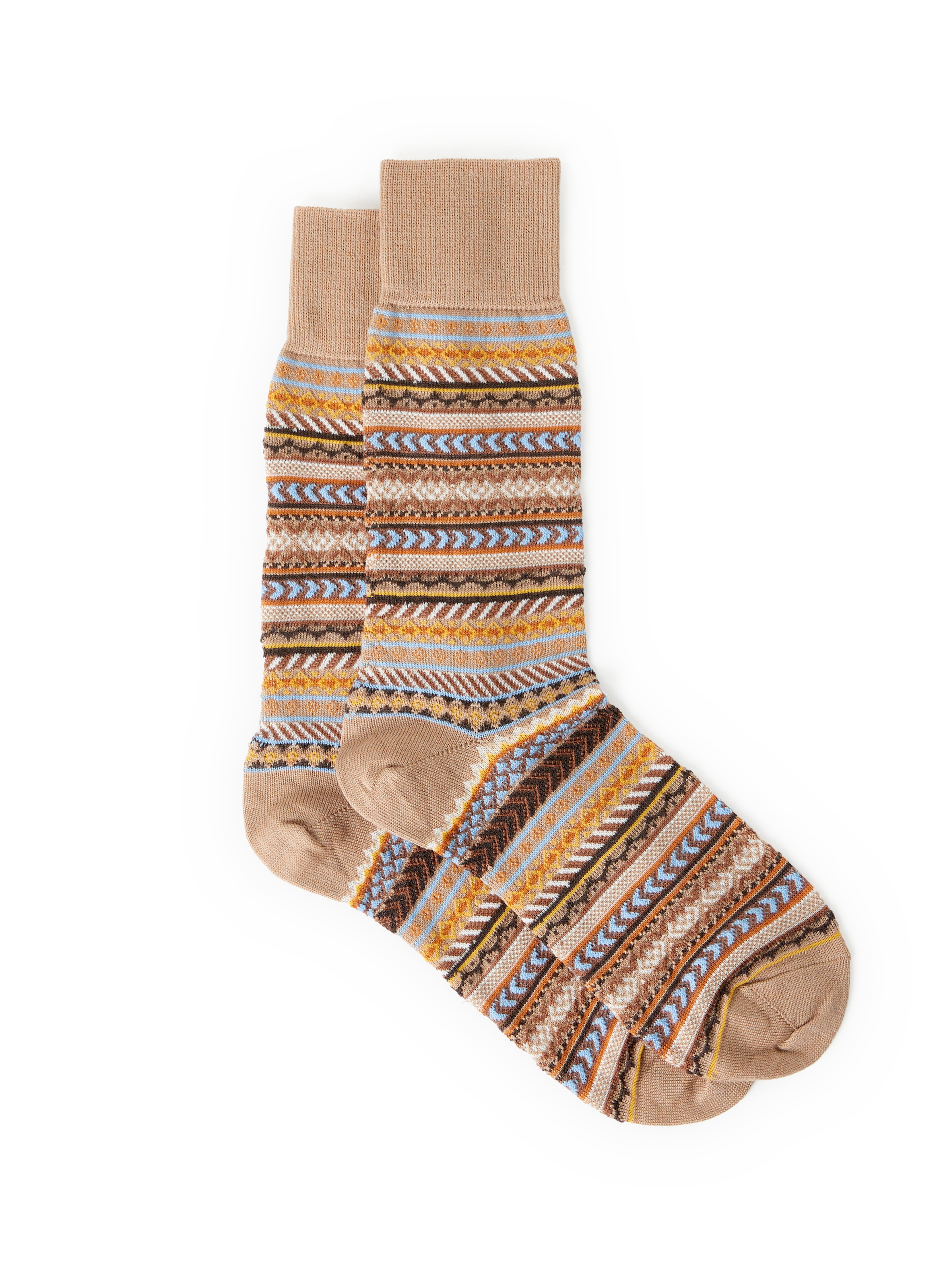 BURLINGTON Chaussettes mi-hautes en laine vierge mélangée Beige