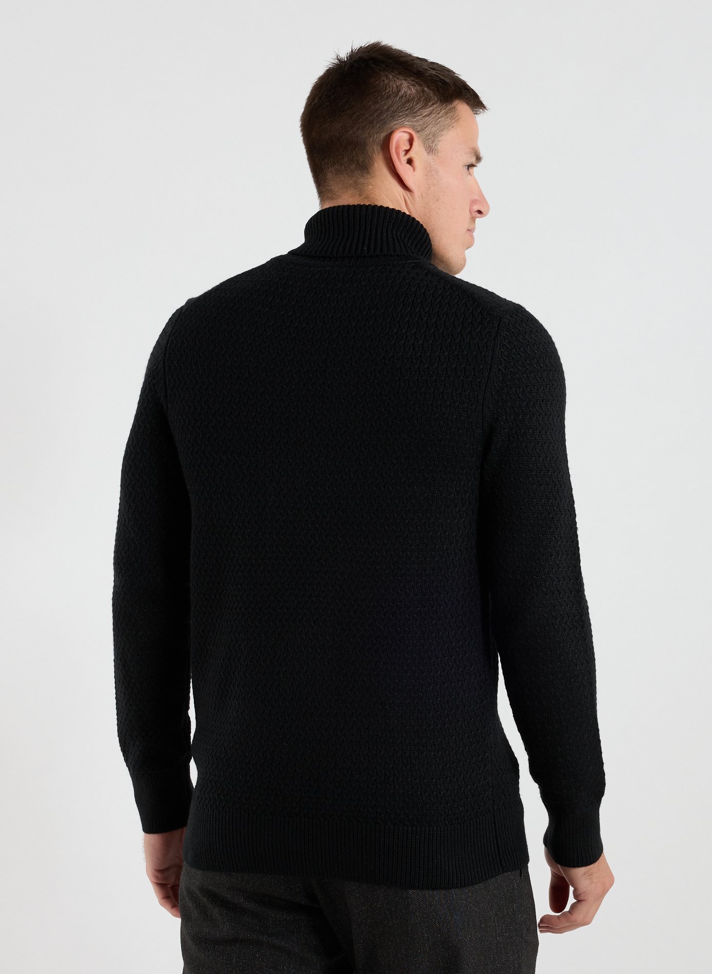 Wool blend turtleneck jumper STRELLSON Black