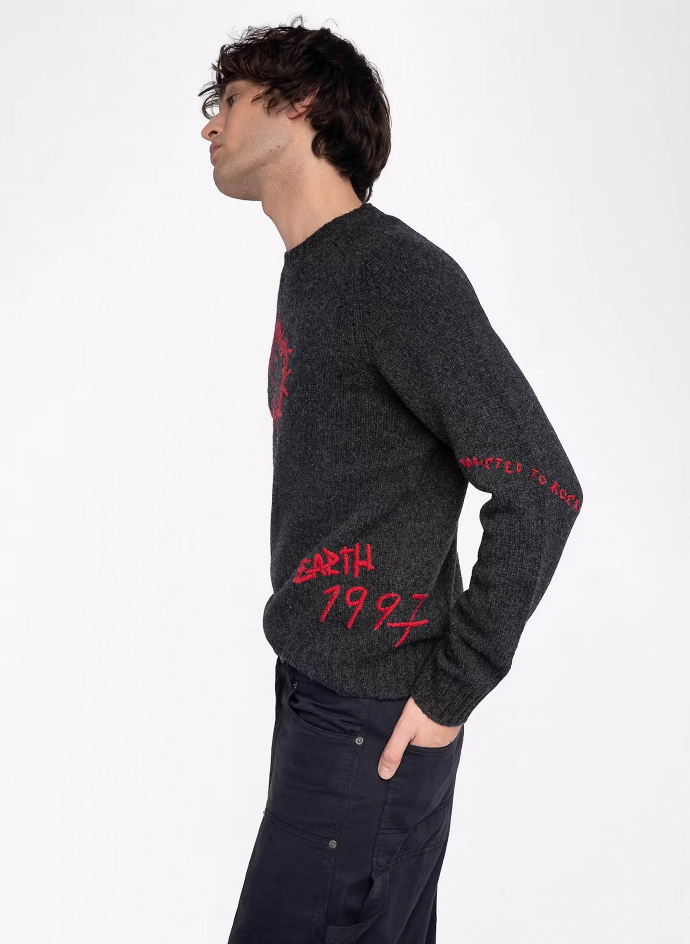 Pull droit col rond en laine jordan ZADIG&VOLTAIRE Gris