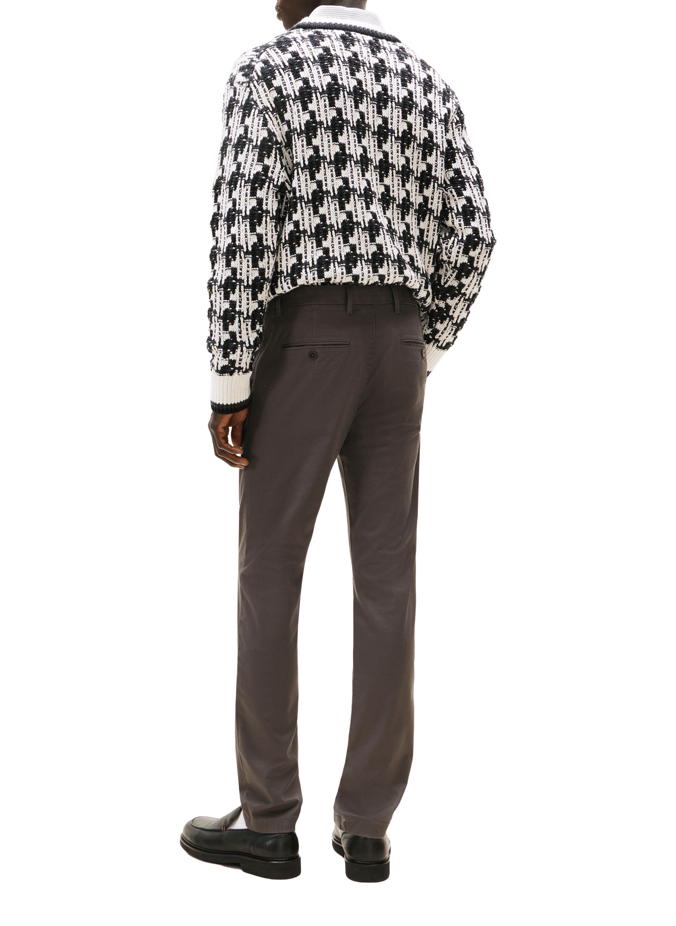 Pantalon chino droit en coton mélangé TOMMY HILFIGER Gris