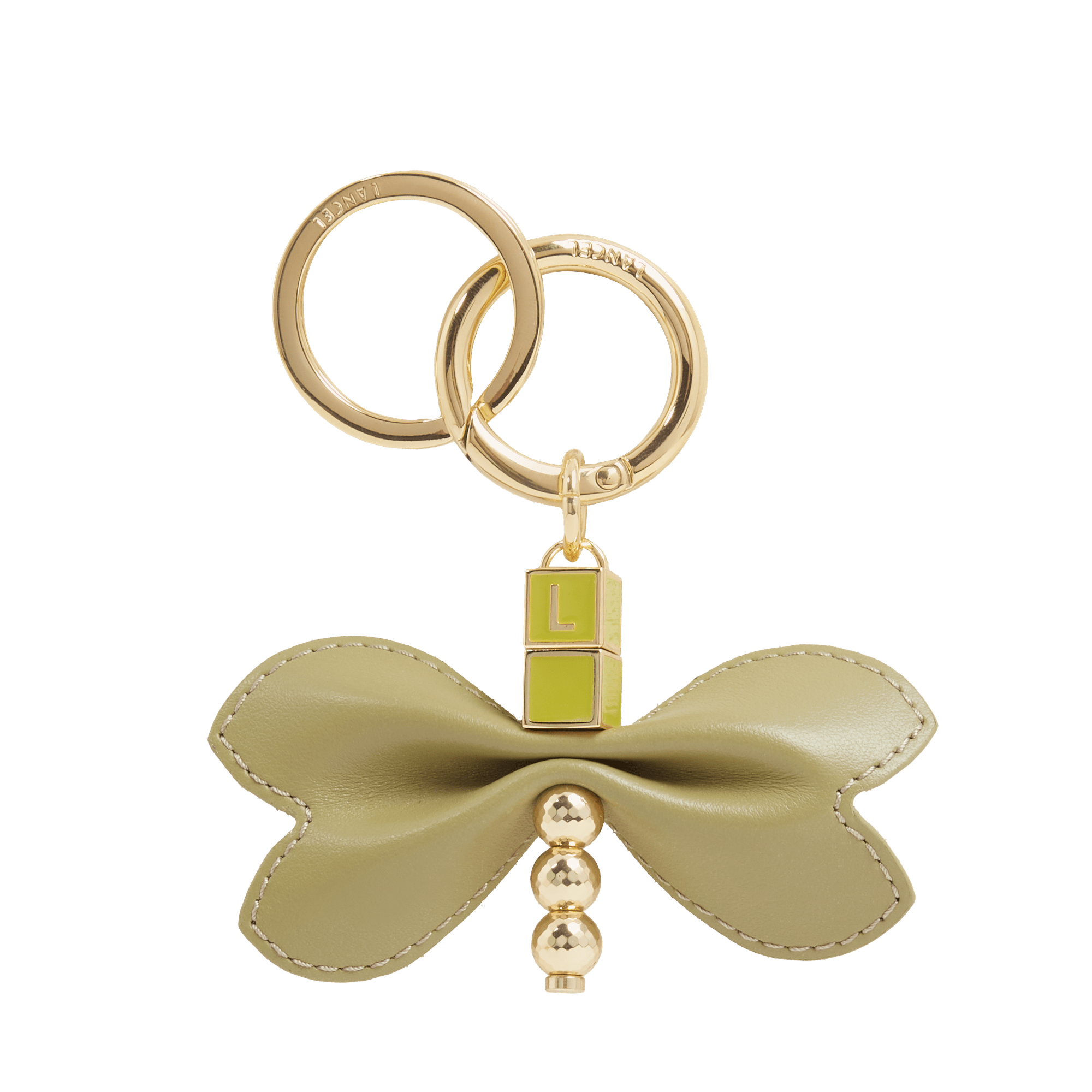 Porte-clés libellule jungle de lancel en métal  Tropical