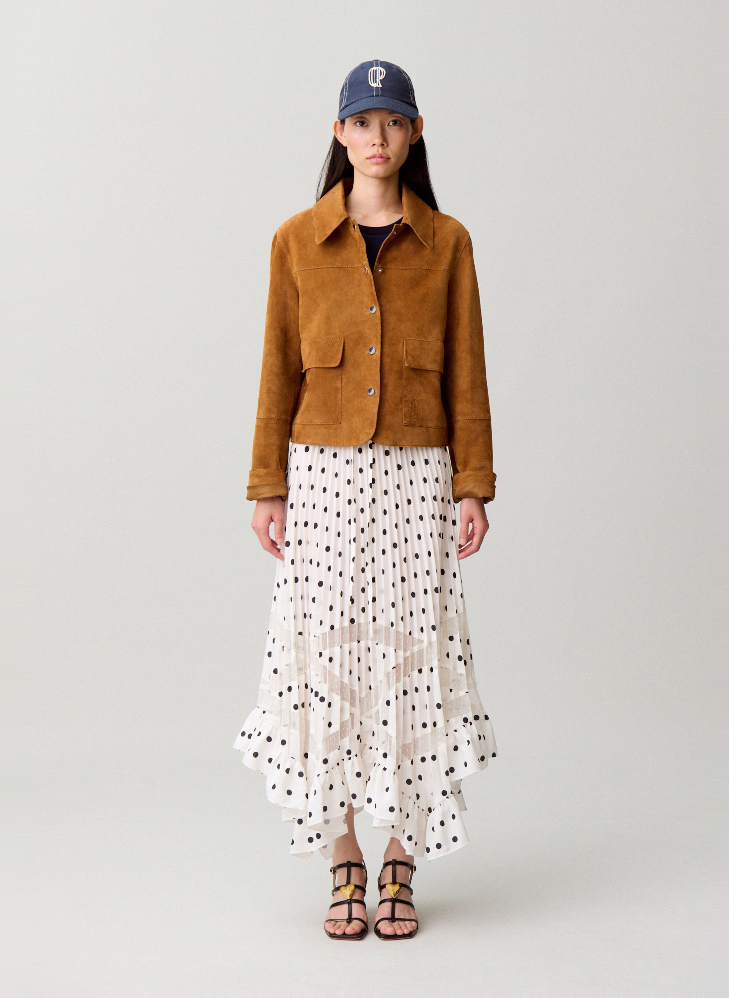 Jupe longue asymétrique à pois CLAUDIE PIERLOT Multicolore