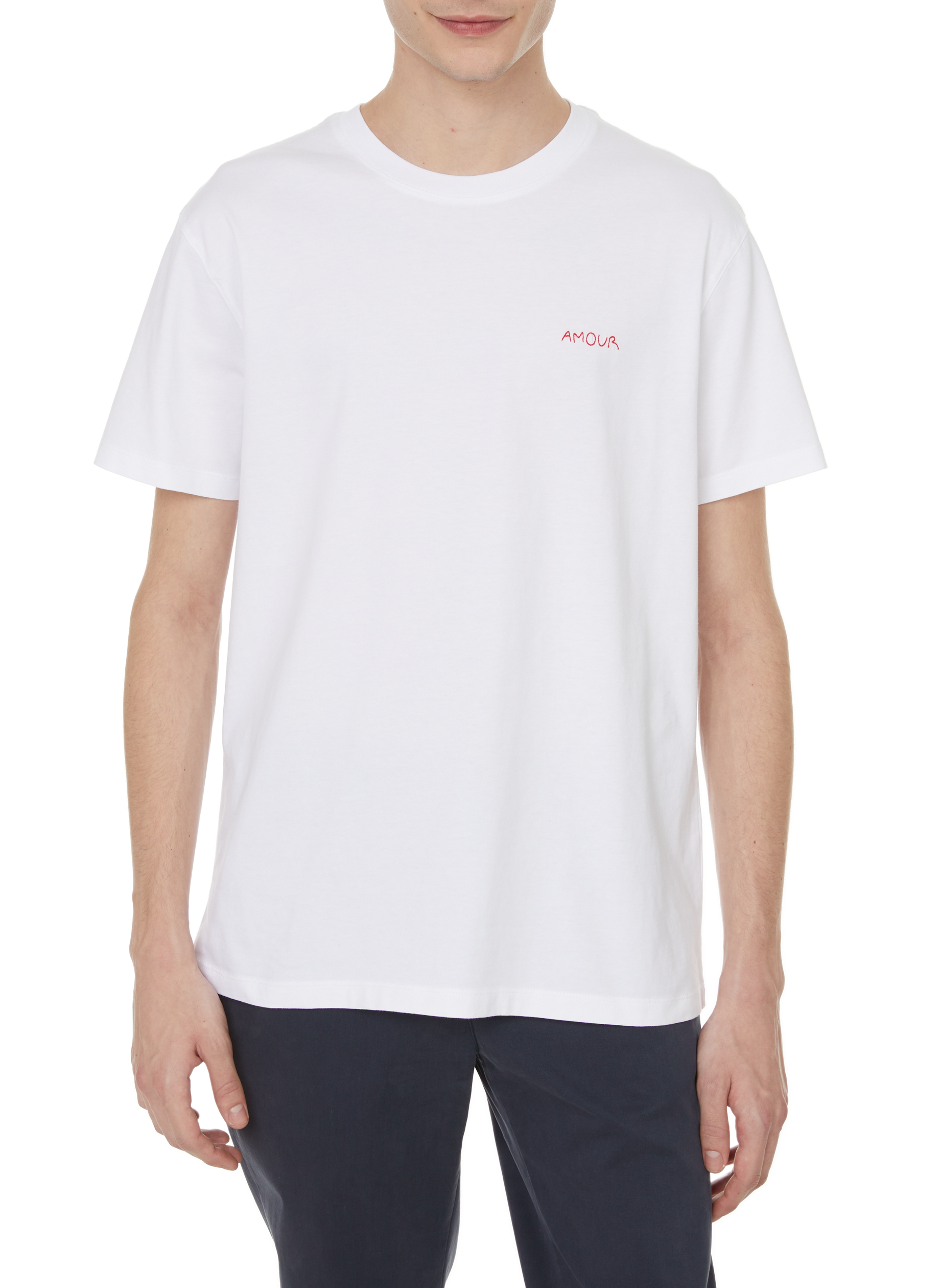 T-shirt Popincourt Amour en coton MAISON LABICHE Blanc