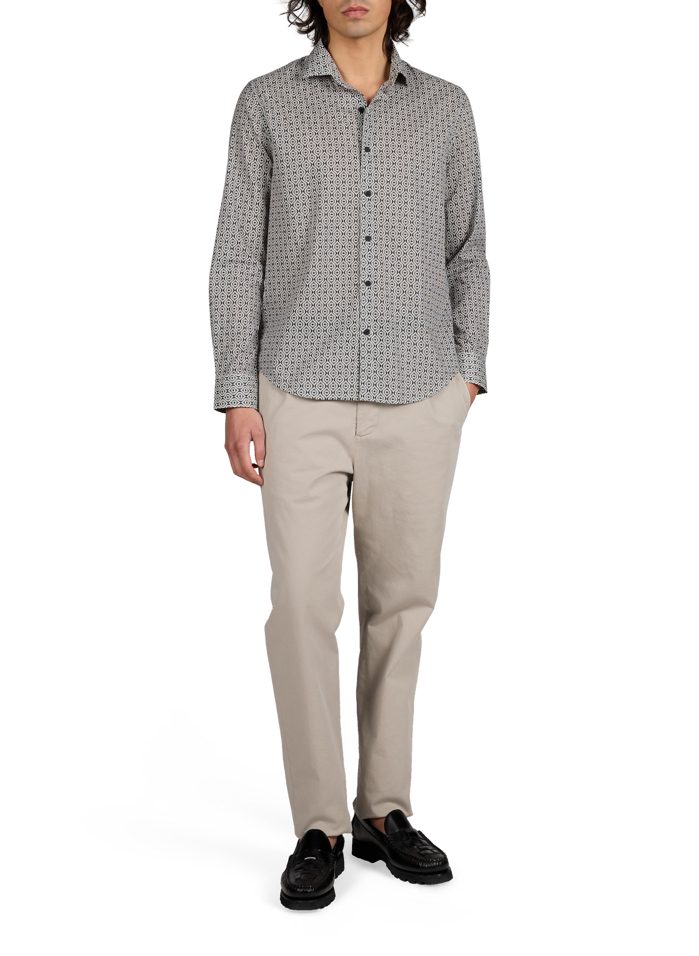 Chemise à imprimé en coton 1789 CALA Bleu