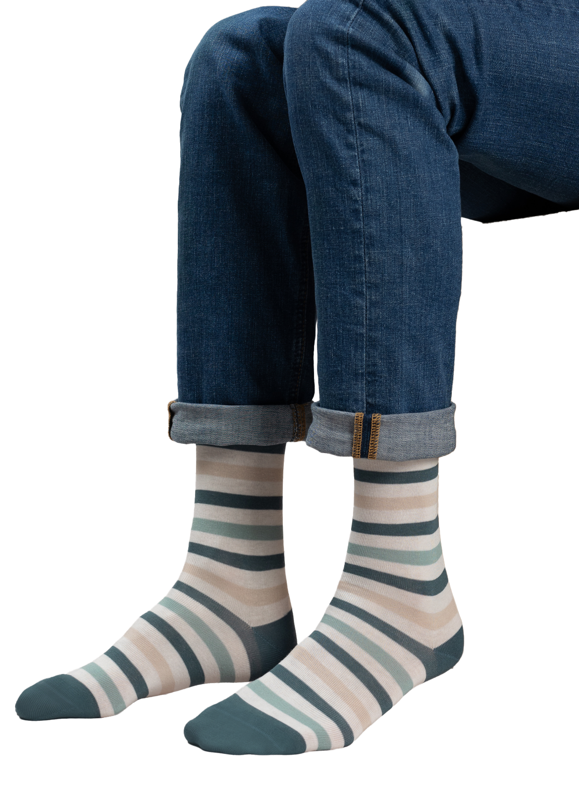 Striped ankle socks BLEUFORÊT Green